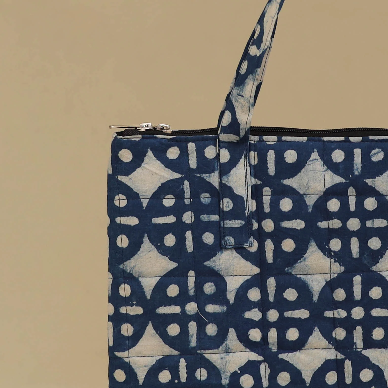 Handcrafted Cotton Quilted Handbag 17 - Image 3