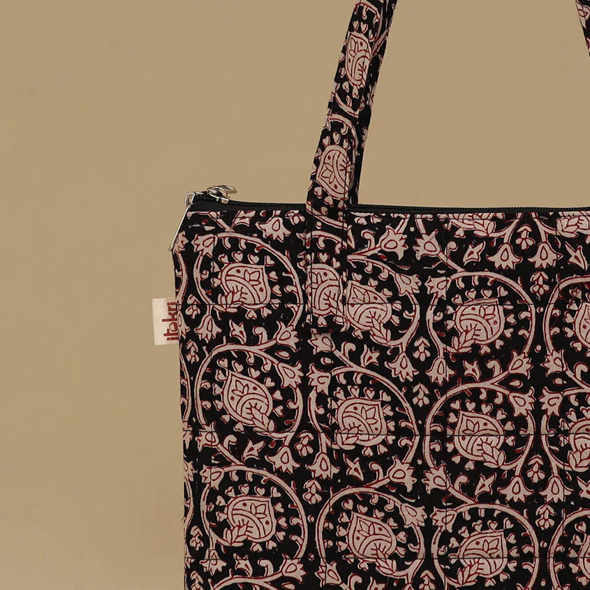 Handcrafted Cotton Quilted Handbag 18 - Image 3