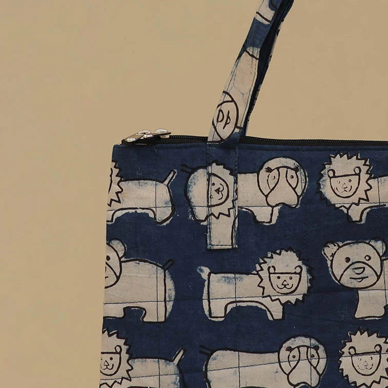 Handcrafted Cotton Quilted Handbag 20 - Image 3