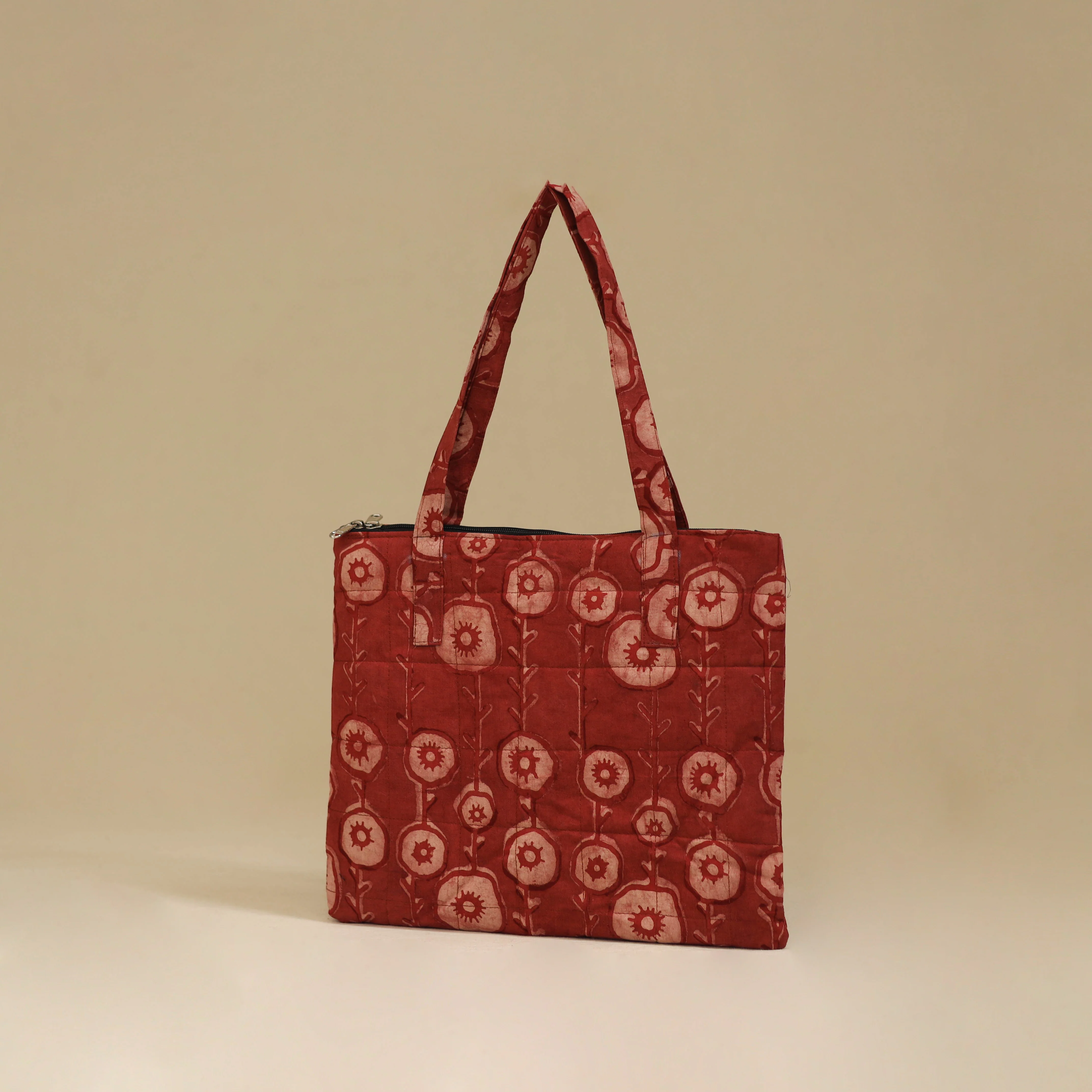 Handcrafted Cotton Quilted Handbag 21 - Image 2