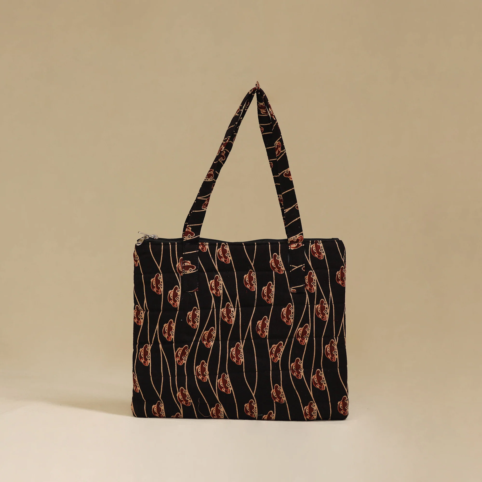 Handcrafted Cotton Quilted Handbag 27