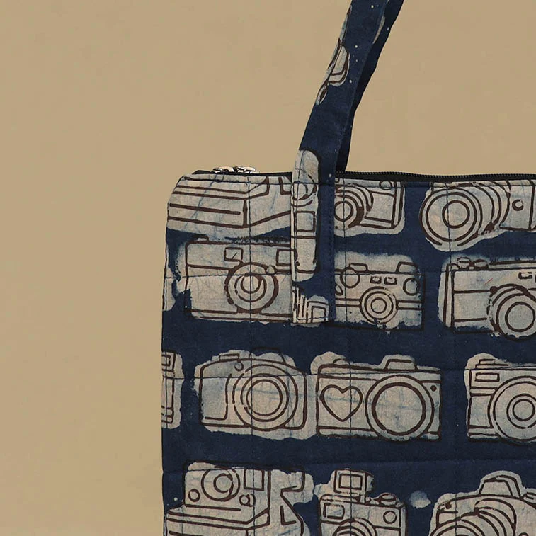 Handcrafted Cotton Quilted Handbag 35 - Image 3