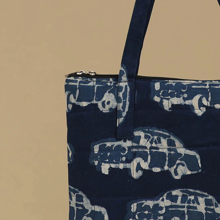 Handcrafted Cotton Quilted Handbag 37 - Image 3