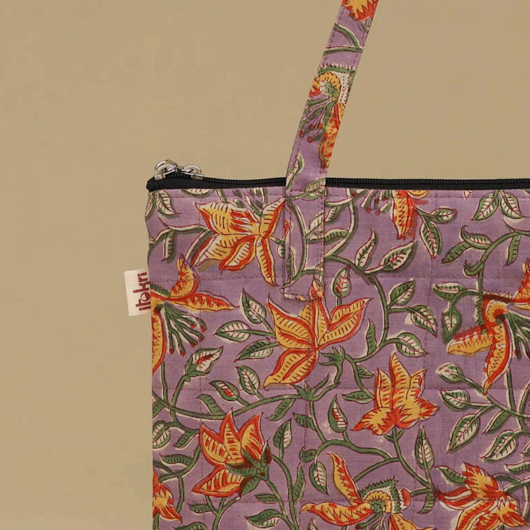 Handcrafted Cotton Quilted Handbag 40 - Image 3