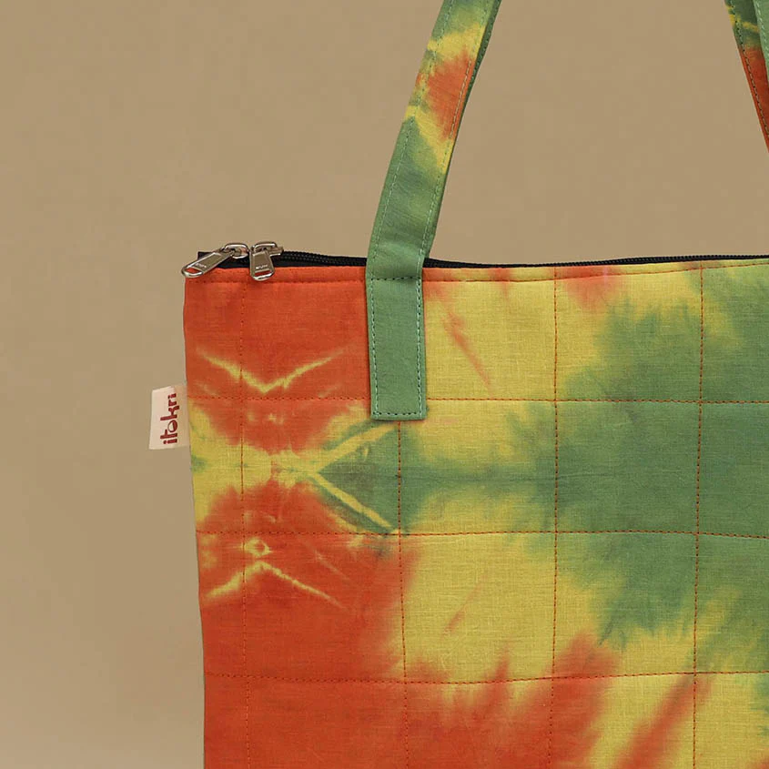Handcrafted Cotton Quilted Handbag 42 - Image 3