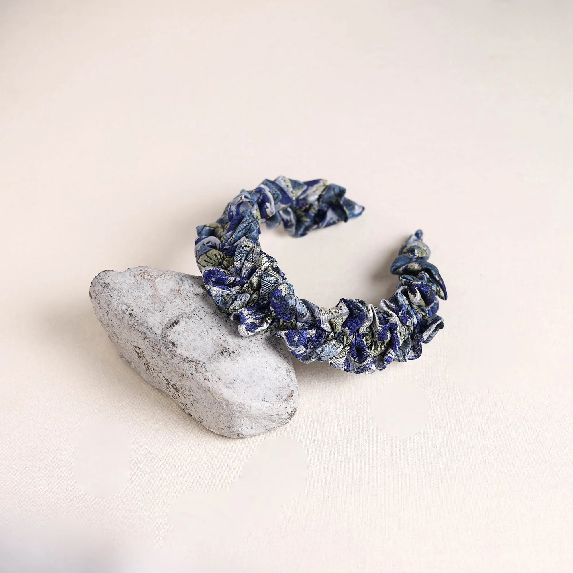Blue - Handcrafted Fab Artwork Hair Band 05