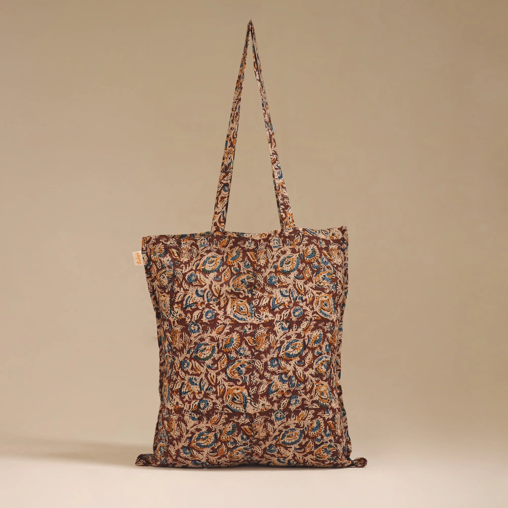 Brown - Handcrafted Fabric Jhola Bag 01