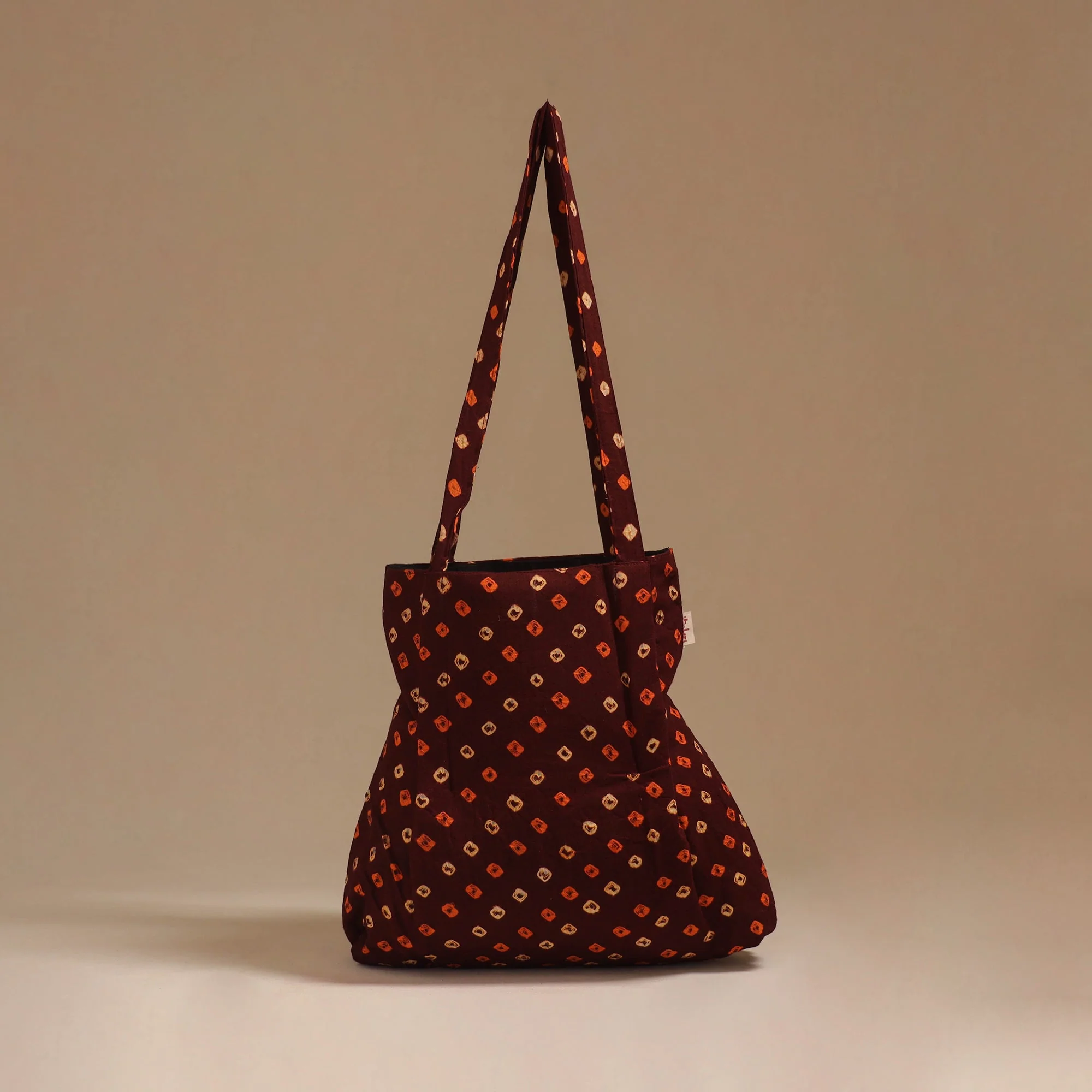 Maroon - Handcrafted Fabric Jhola Bag 03