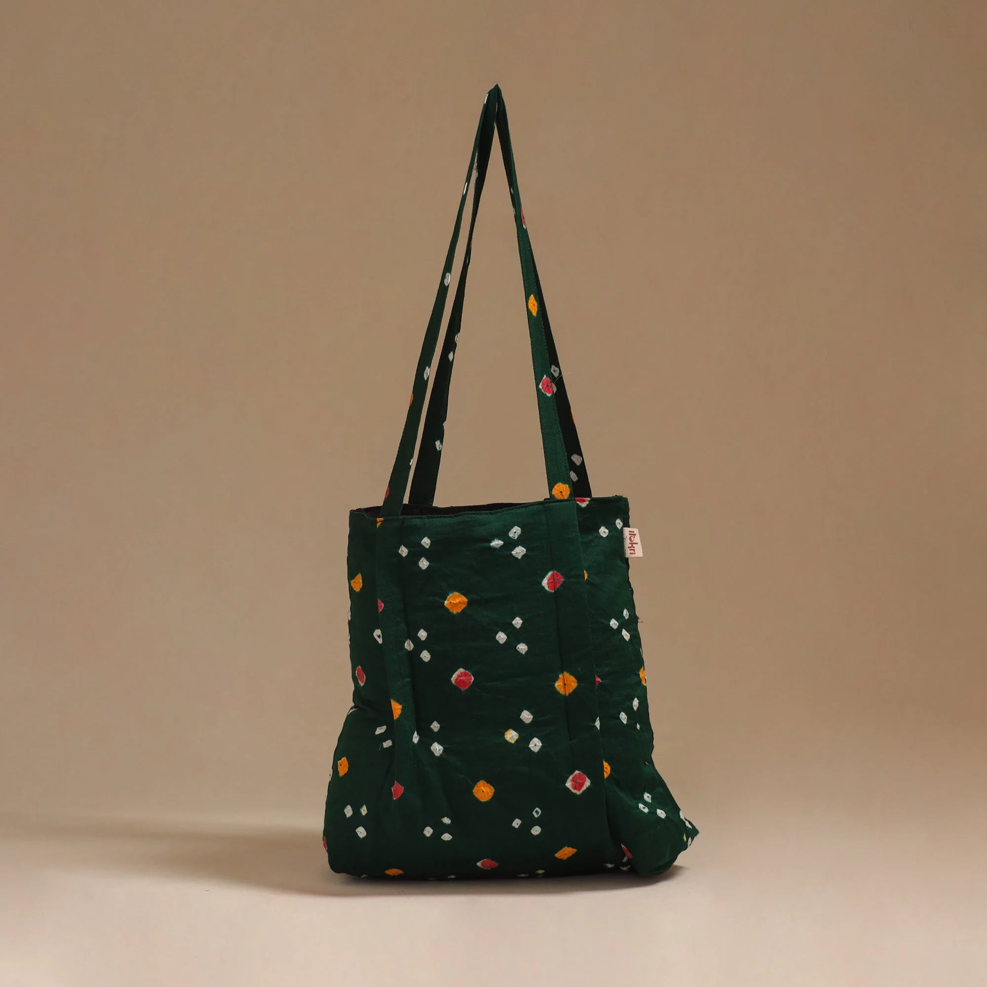 Green - Handcrafted Fabric Jhola Bag 04