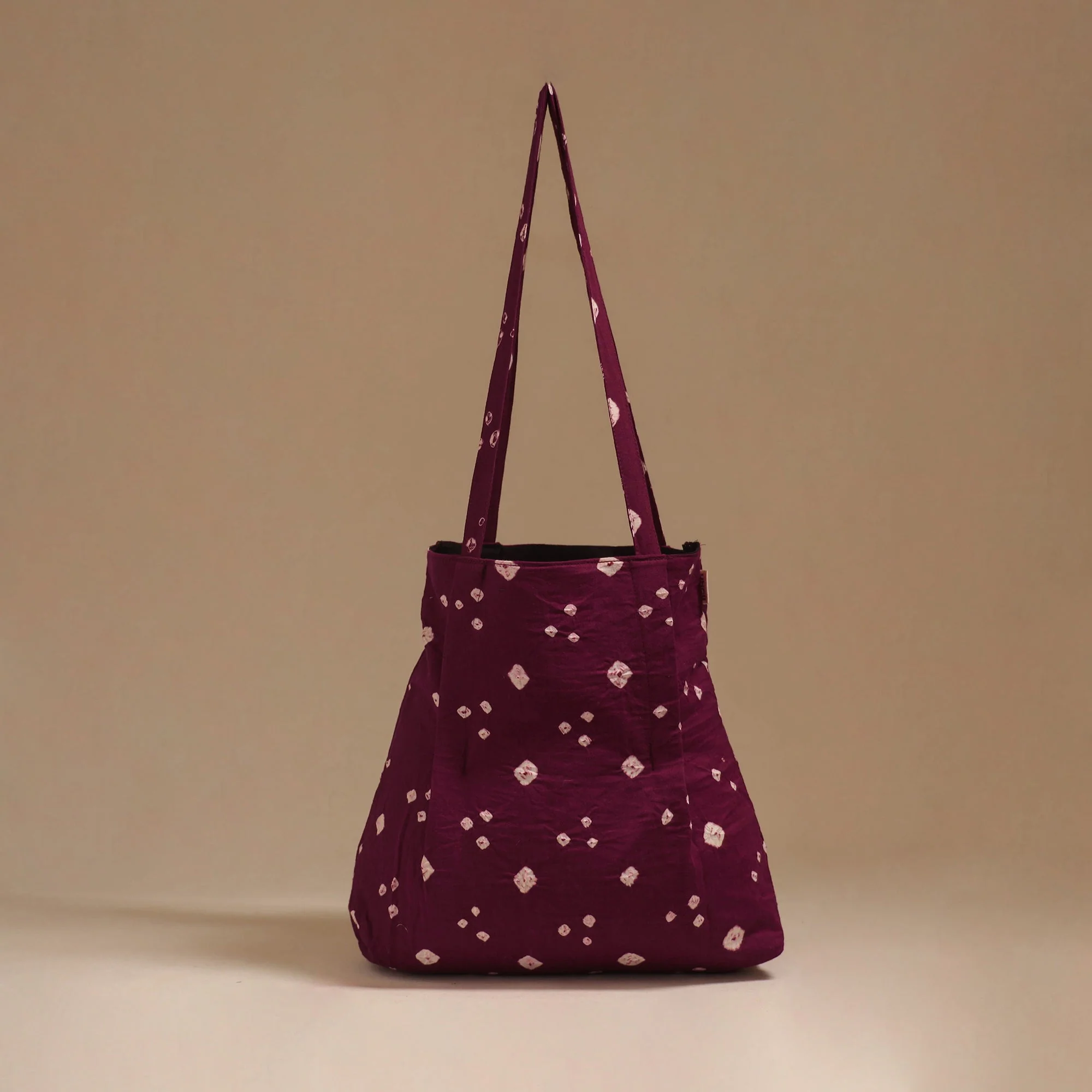 Purple - Handcrafted Fabric Jhola Bag 05