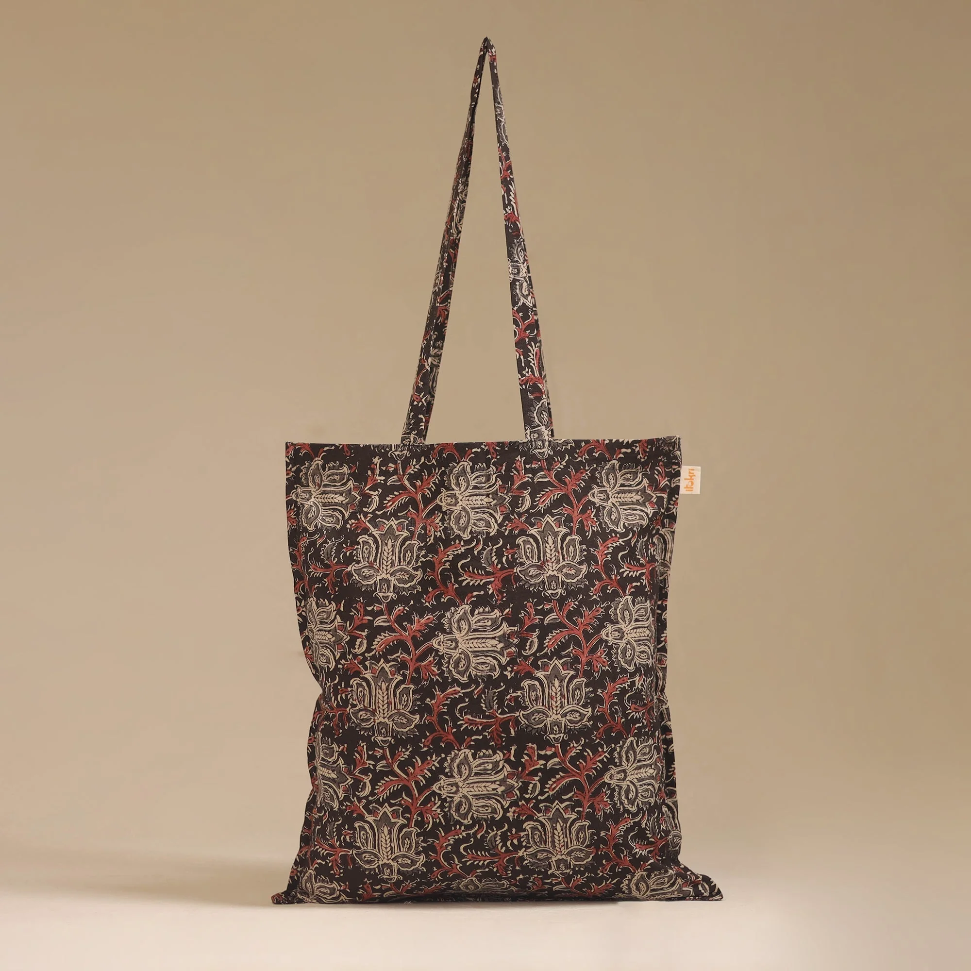 Black - Handcrafted Fabric Jhola Bag 06