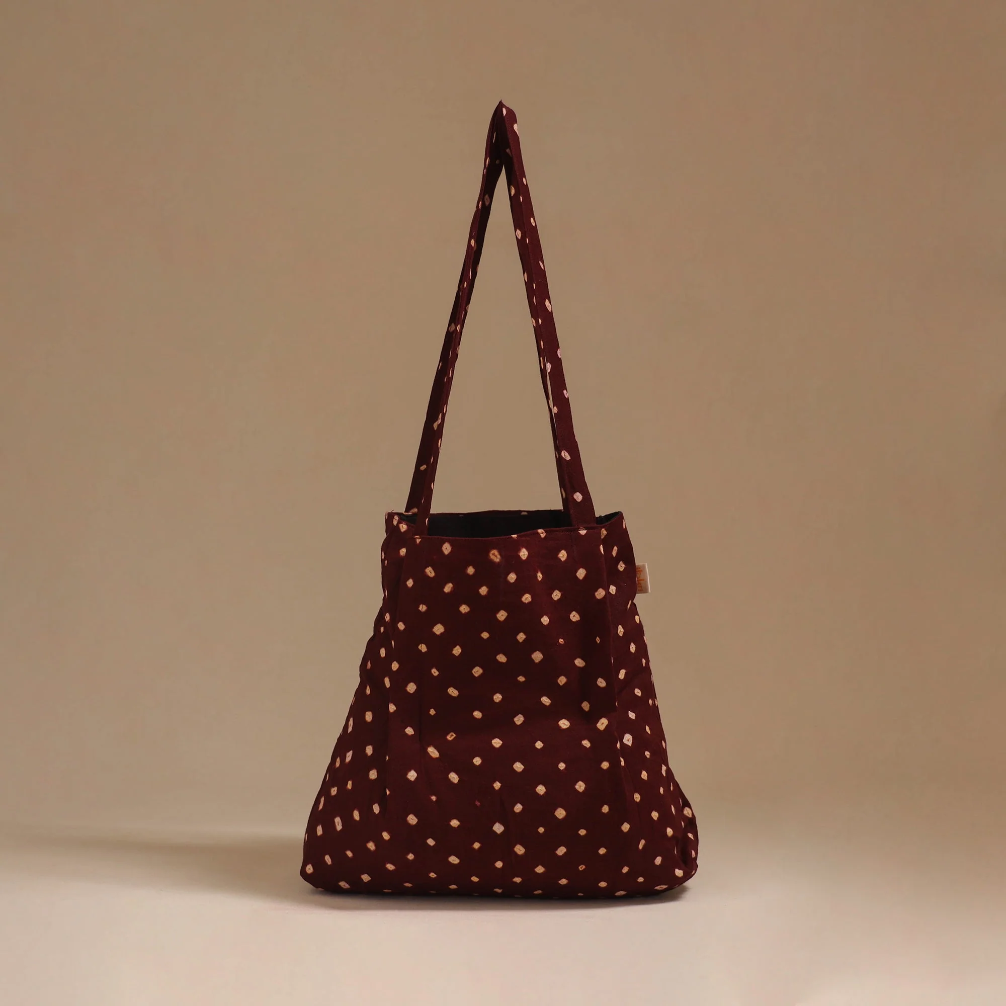 Maroon - Handcrafted Fabric Jhola Bag 09