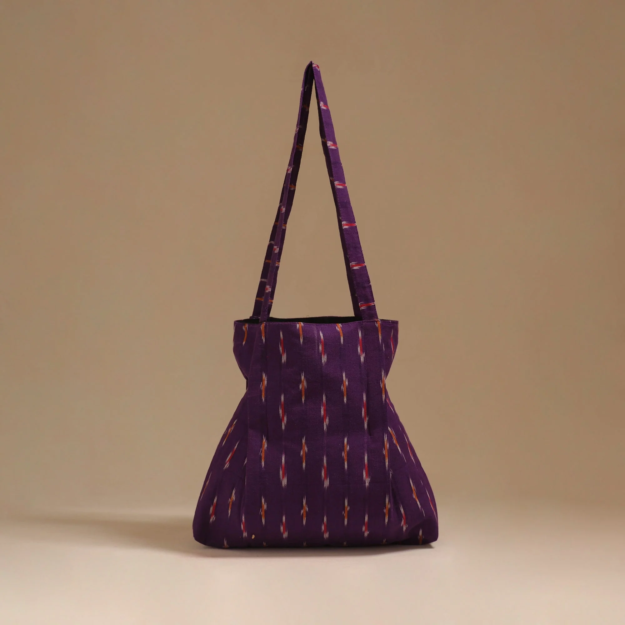 Purple - Handcrafted Fabric Jhola Bag 19