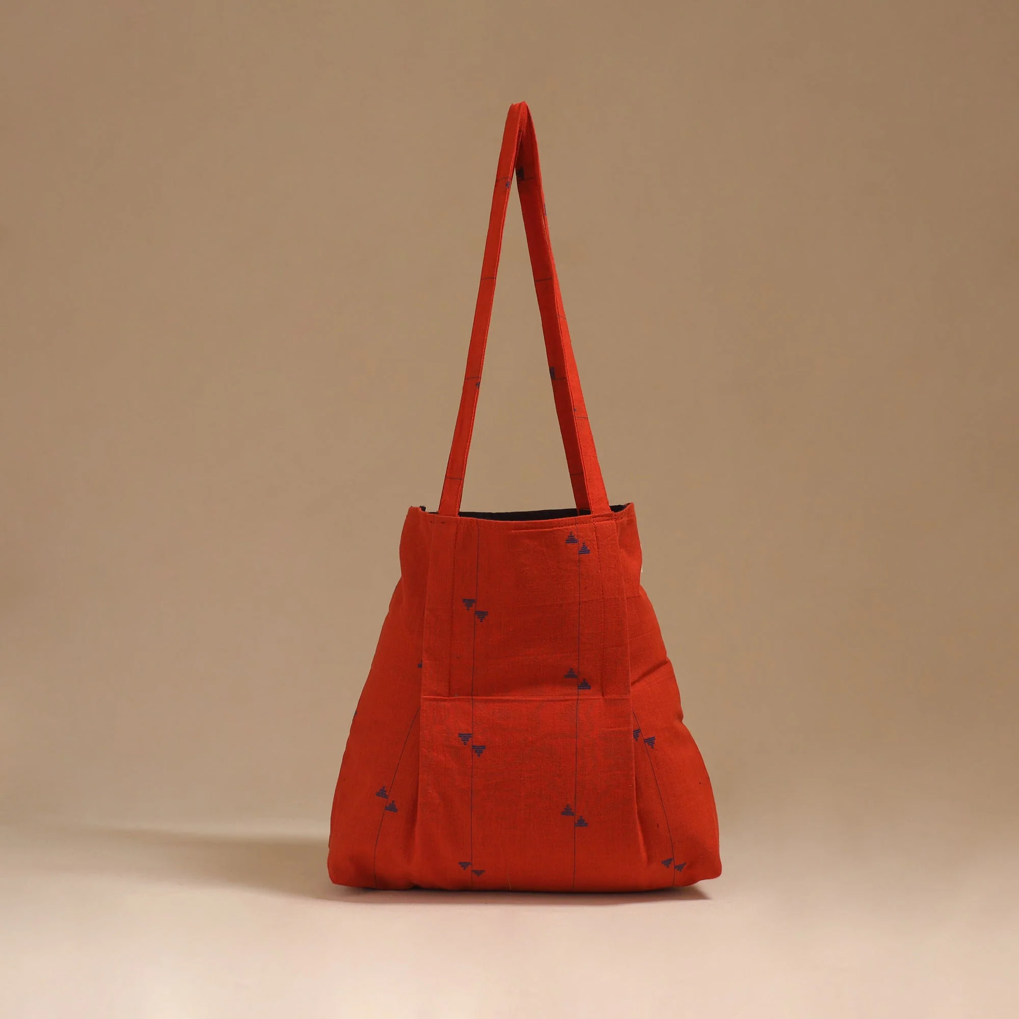 Red - Handcrafted Fabric Jhola Bag 20