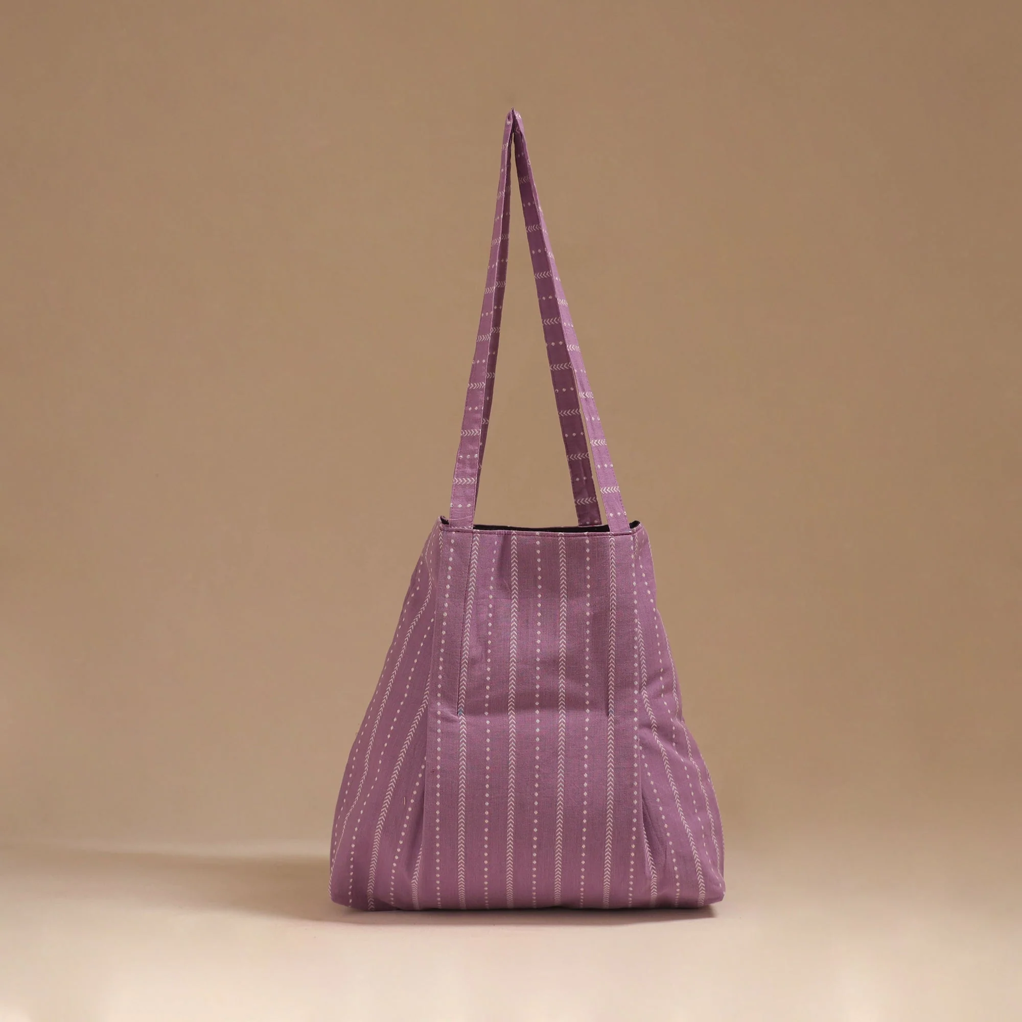 Purple - Handcrafted Fabric Jhola Bag 23
