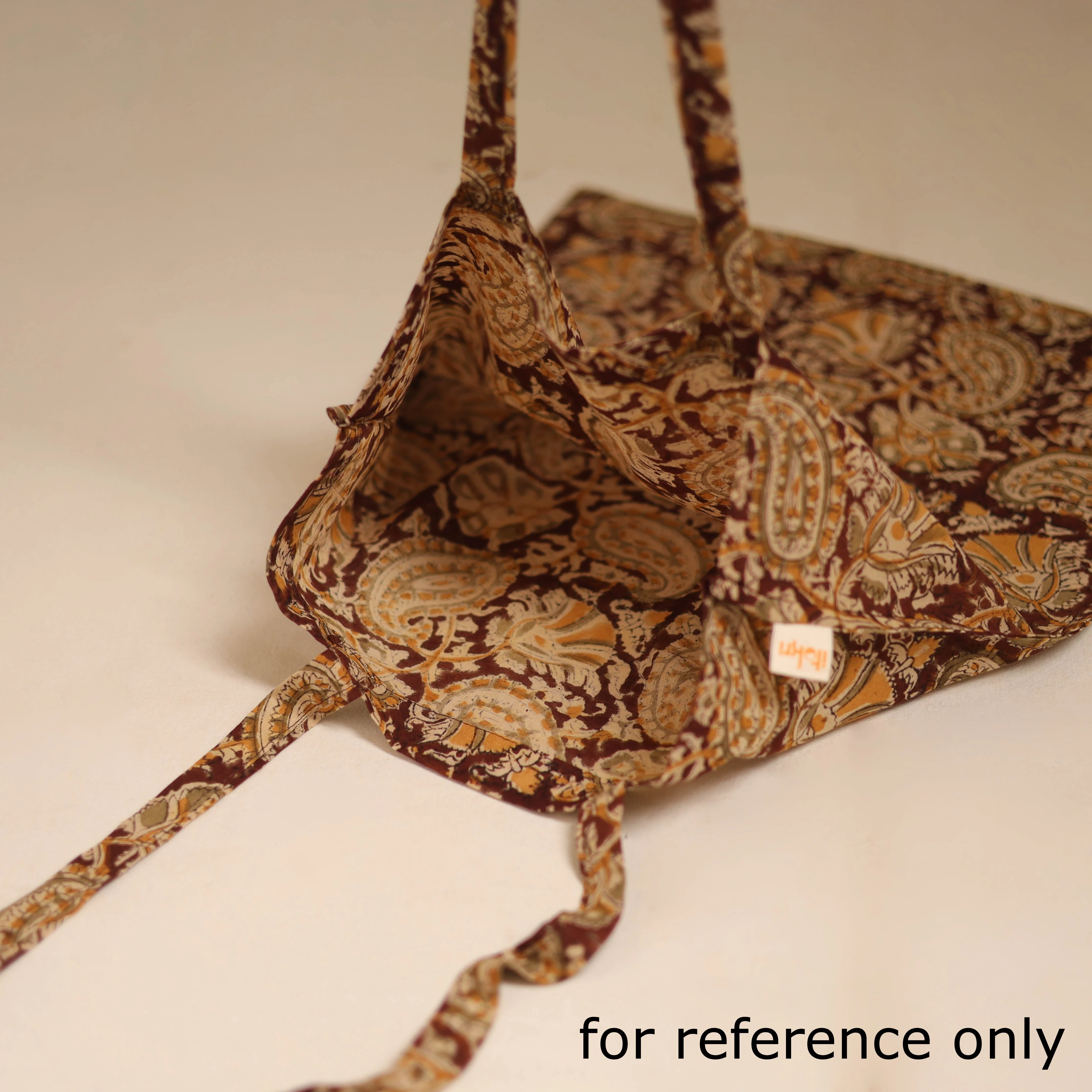 Brown - Handcrafted Fabric Jhola Bag 31 - Image 3