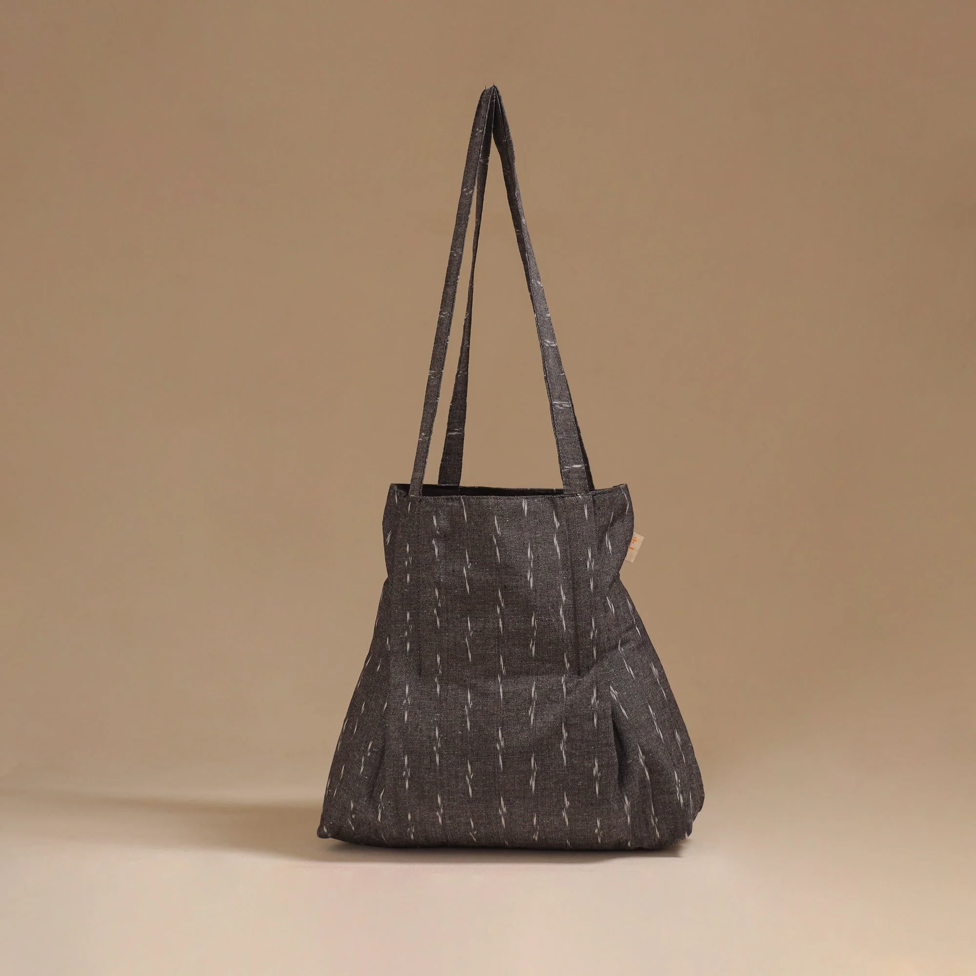 Grey - Handcrafted Fabric Jhola Bag 32