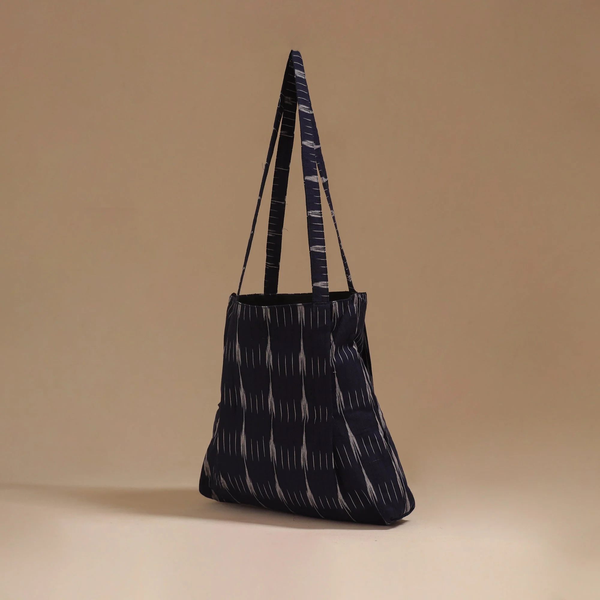 Blue - Handcrafted Fabric Jhola Bag 37 - Image 2