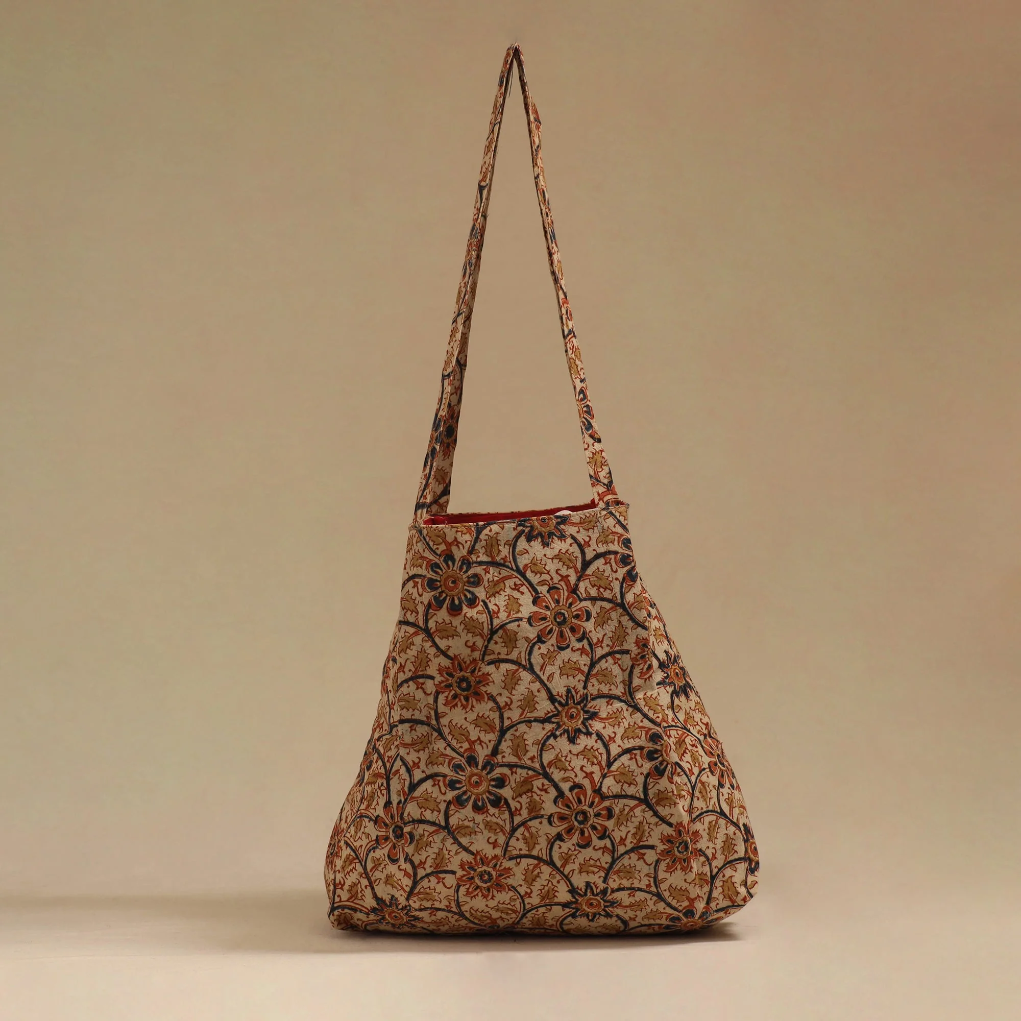 Beige - Handcrafted Fabric Jhola Bag 58