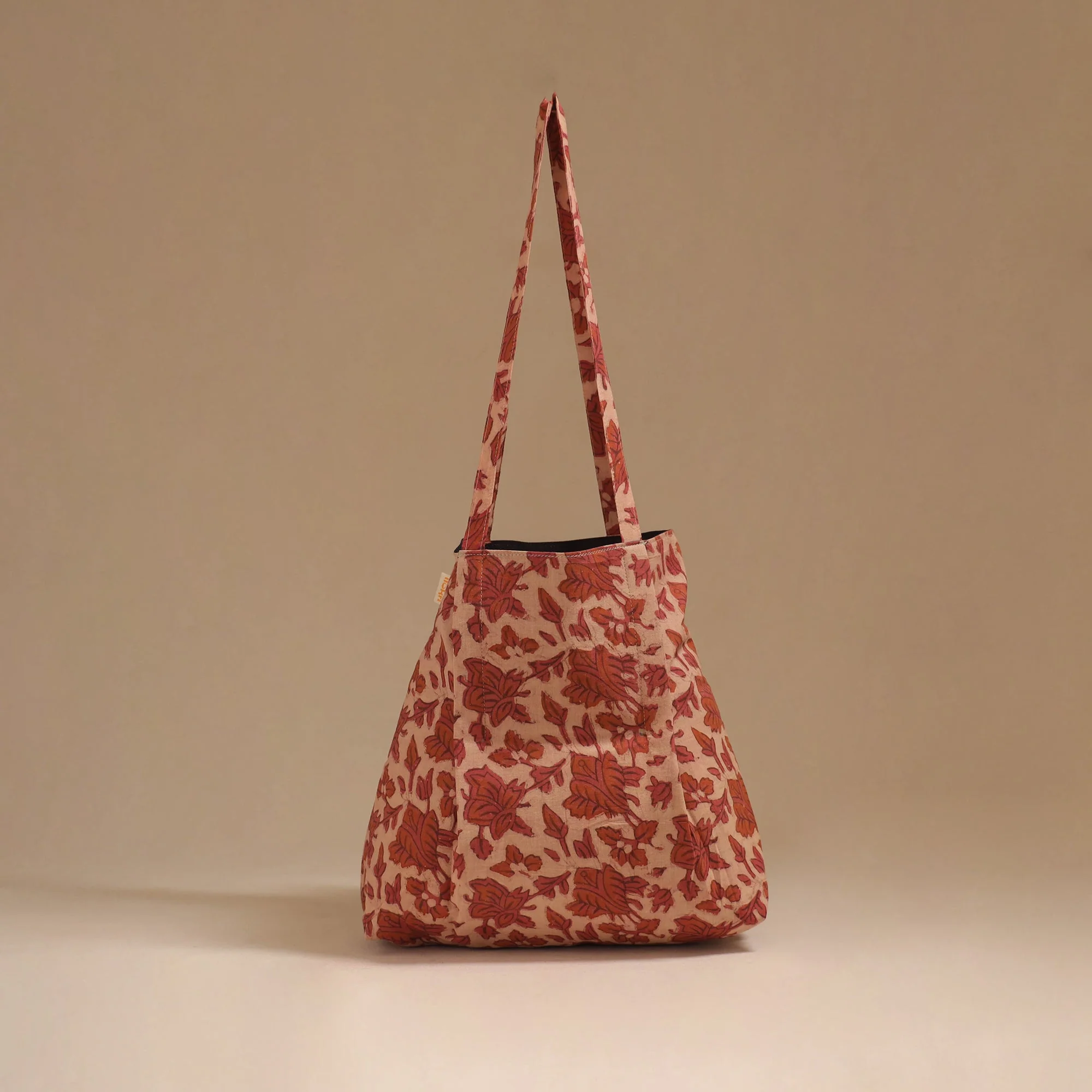Red - Handcrafted Fabric Jhola Bag 60