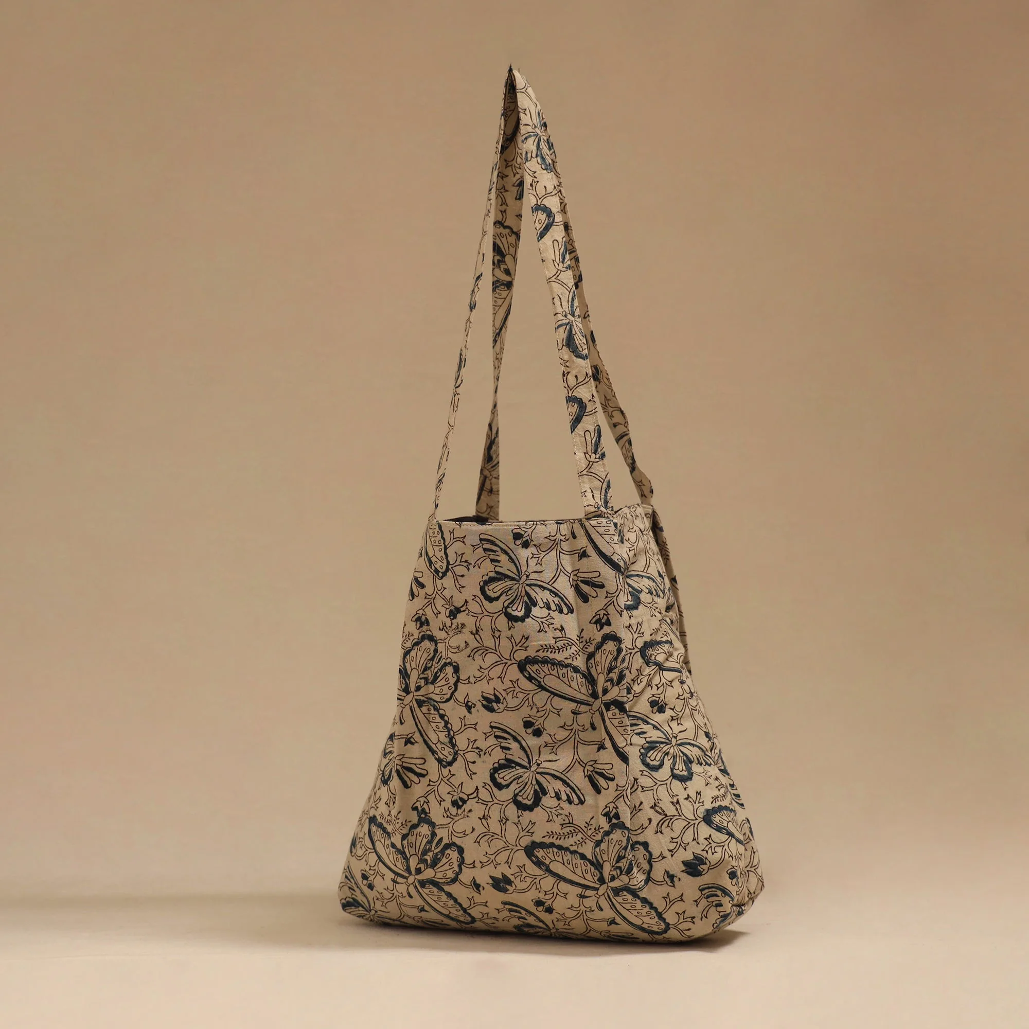 Beige - Handcrafted Fabric Jhola Bag 60 - Image 2
