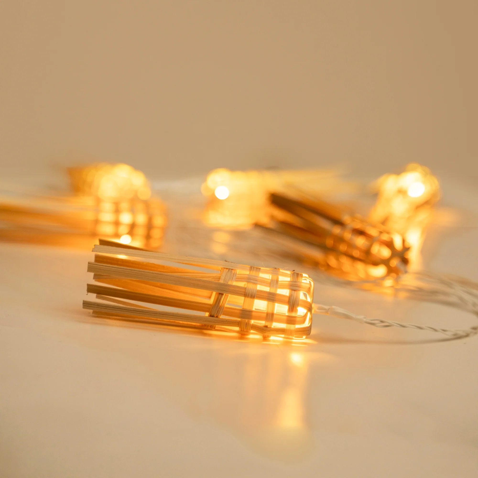Handcrafted Frill Bamboo String Light (3M) - Image 3