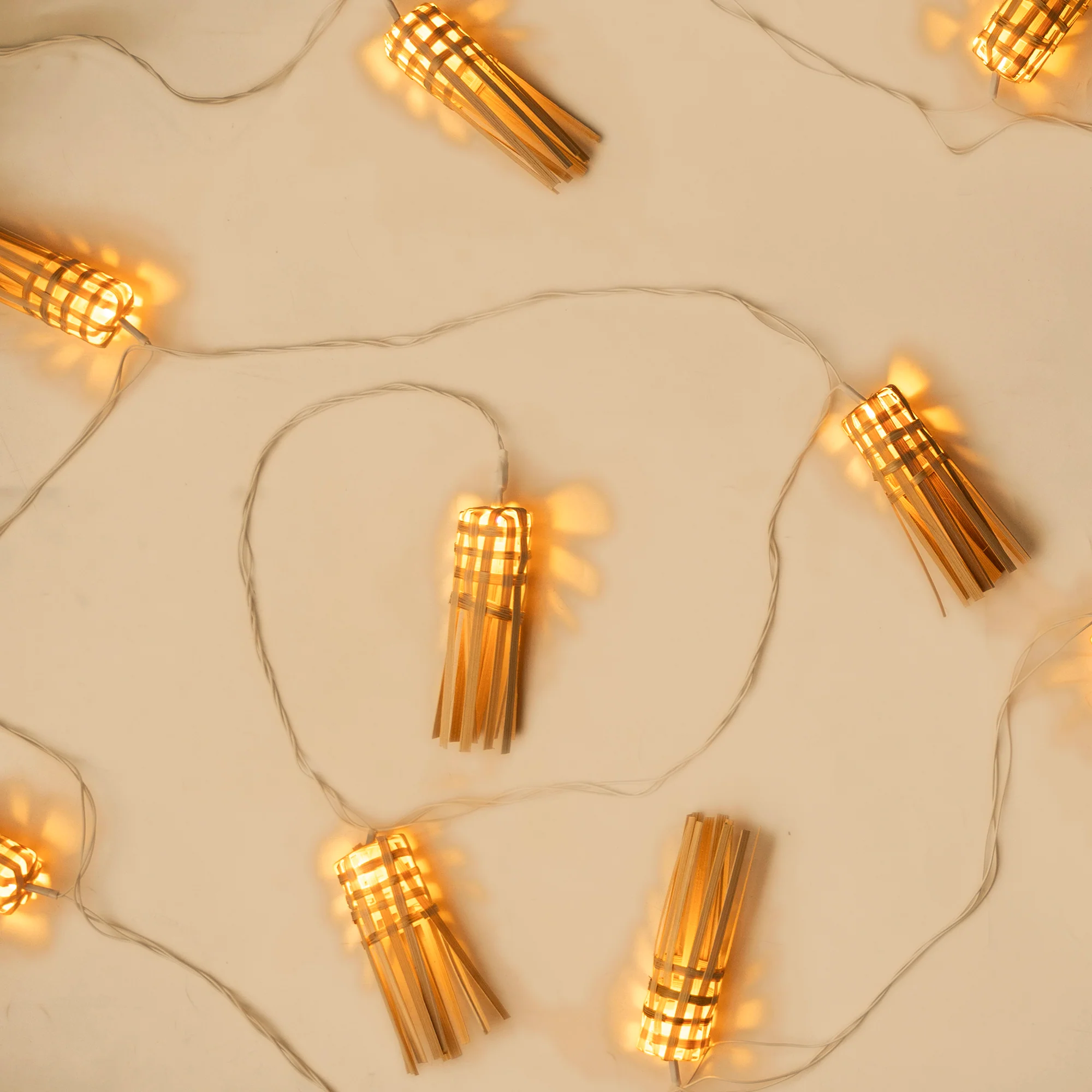 Handcrafted Frill Bamboo String Light (3M) - Image 4