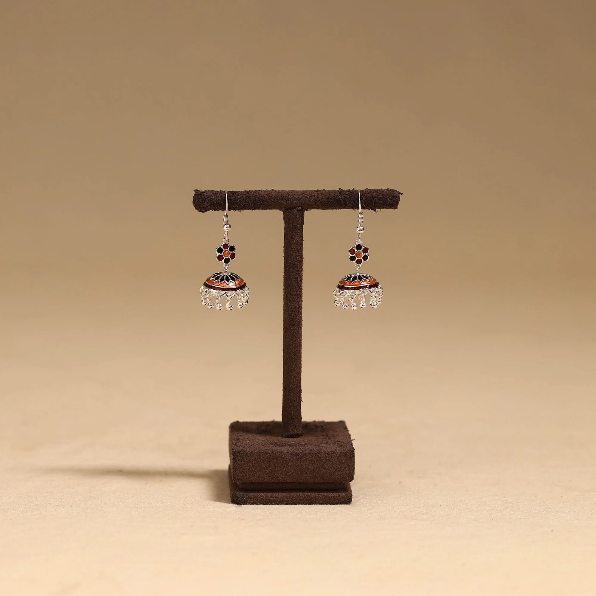 Multicolor - Handcrafted Paka Meenakari Jhumki Earrings 44