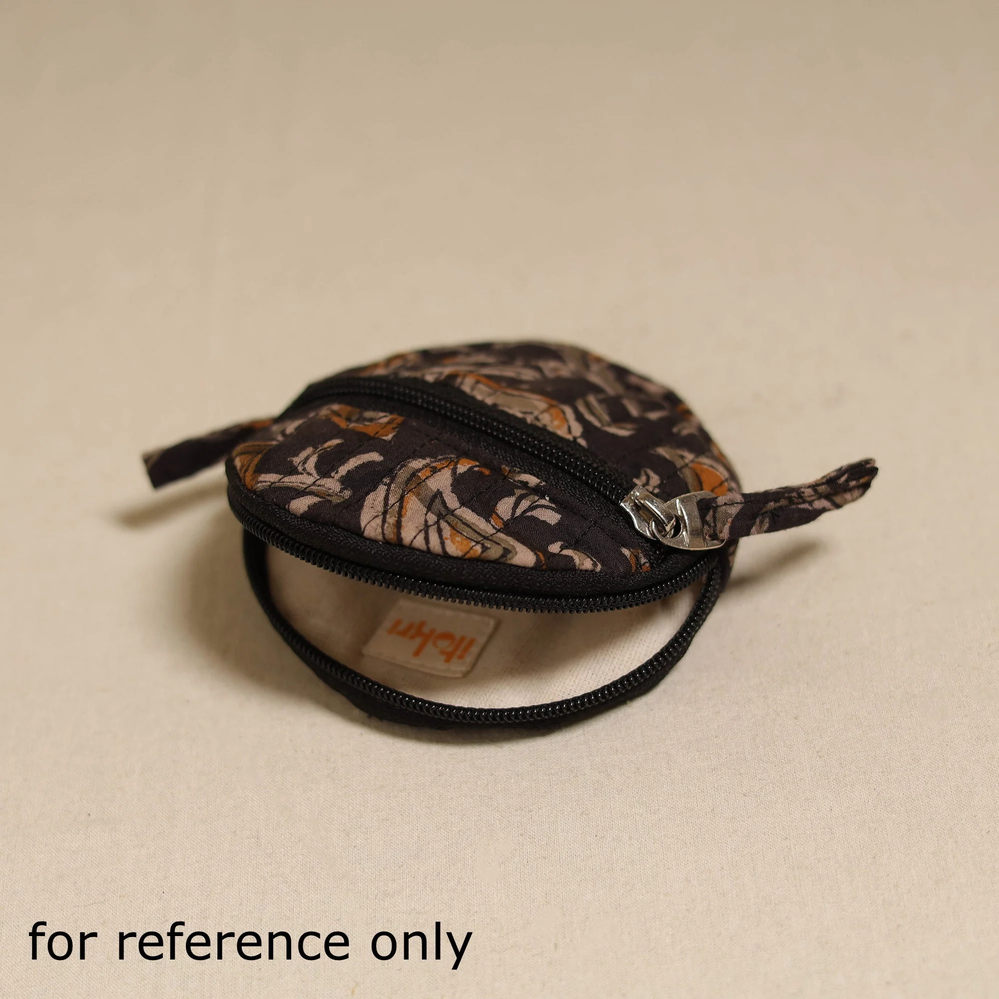 Blue - Handcrafted Quilted Ajrakh Block Printed Fabric Coin Pouch by Chhoti Si Asha 94 - Image 3