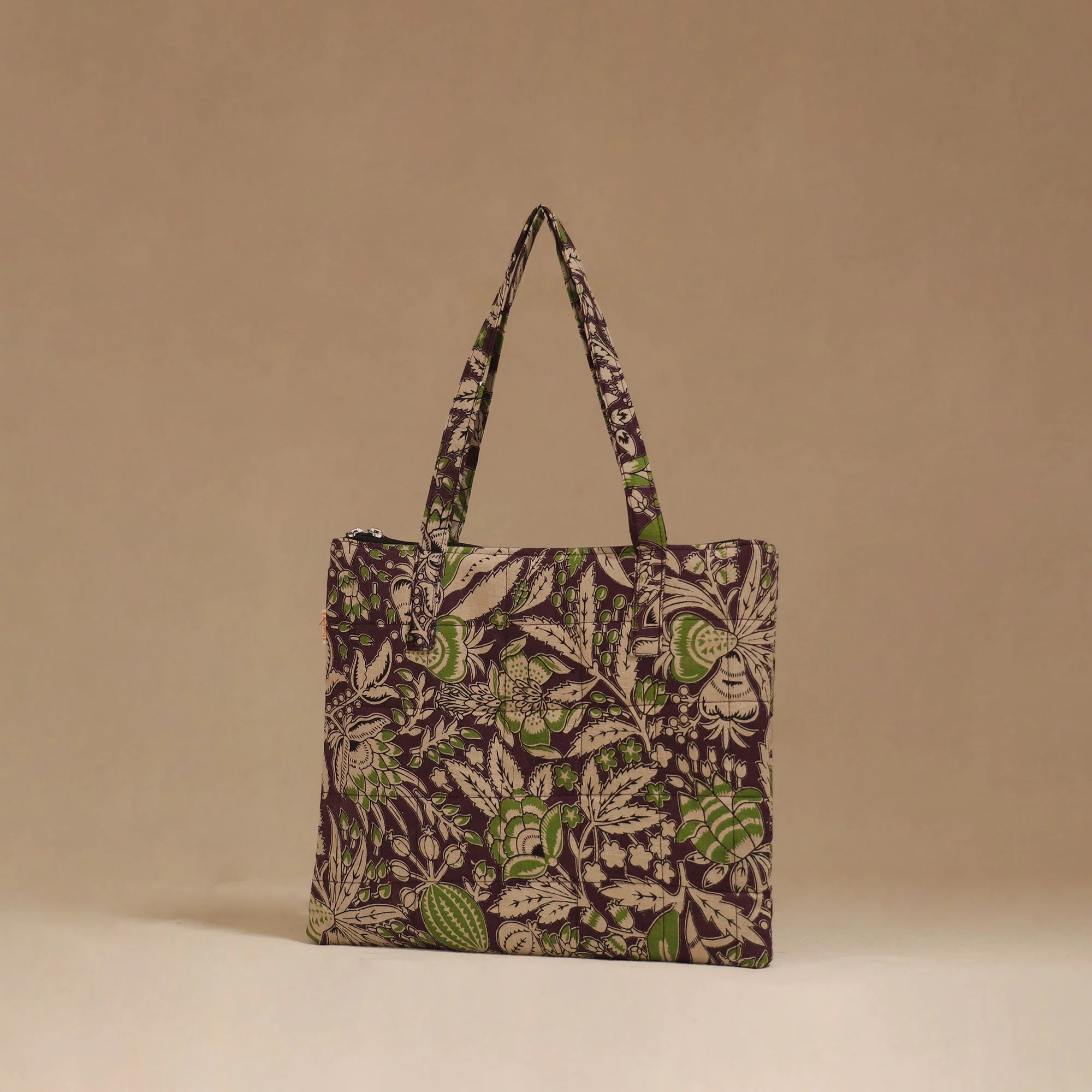 Purple - Handcrafted Quilted Handbag 01 - Image 2