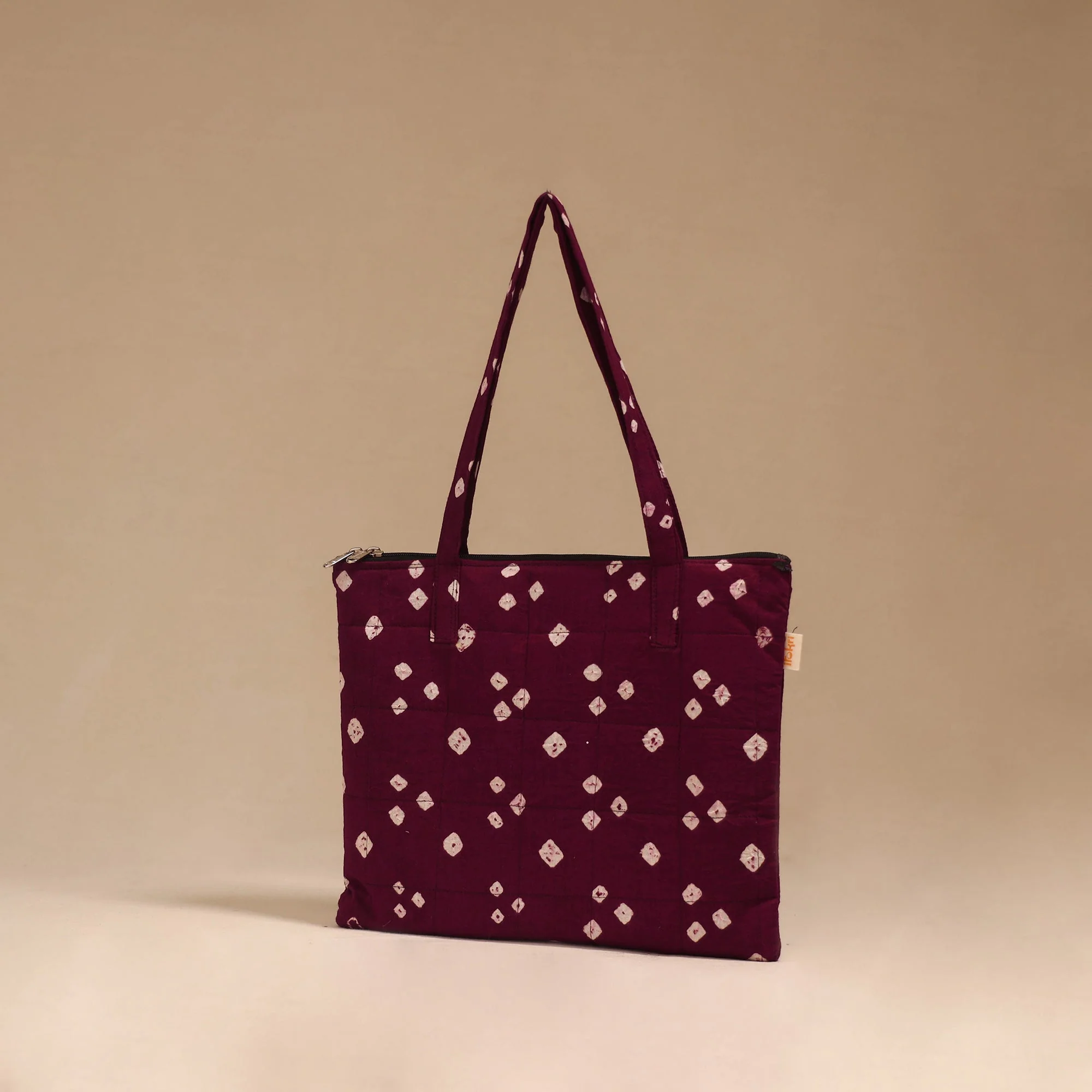 Purple - Handcrafted Quilted Handbag 01 - Image 2