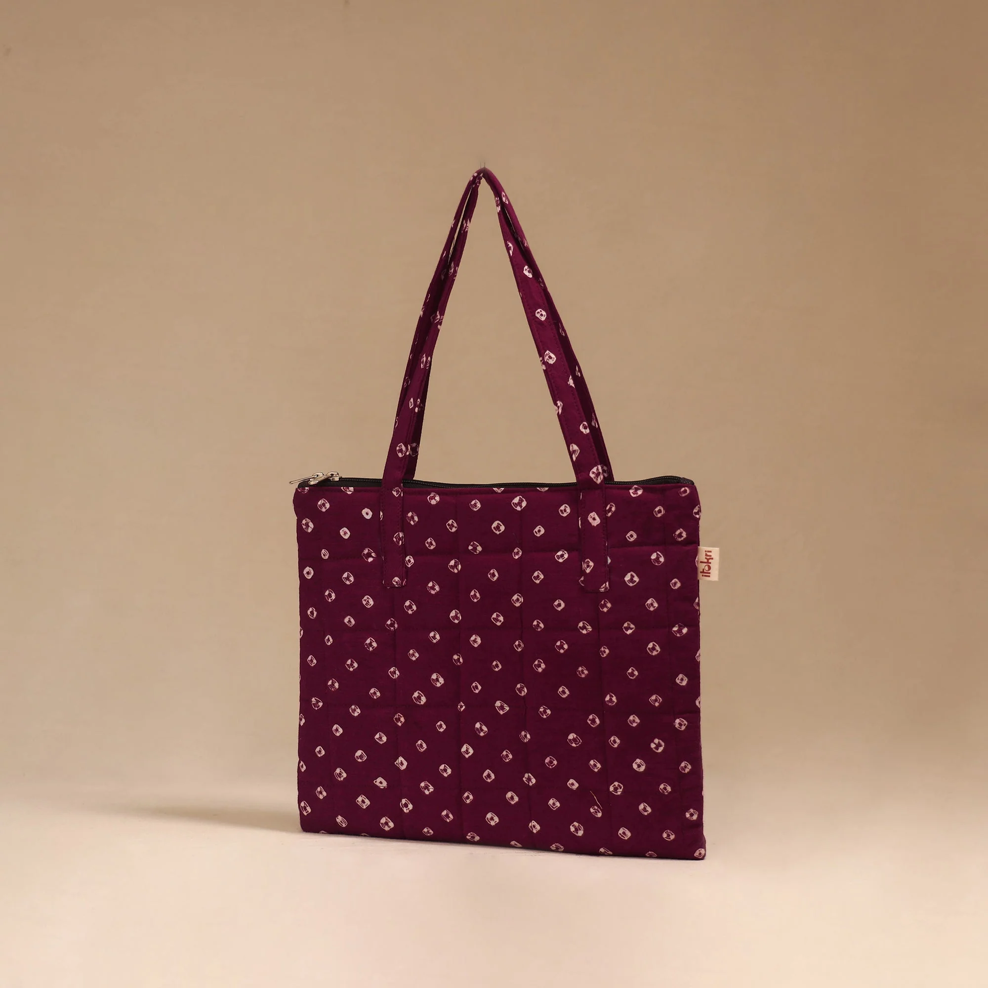 Purple - Handcrafted Quilted Handbag 02 - Image 2