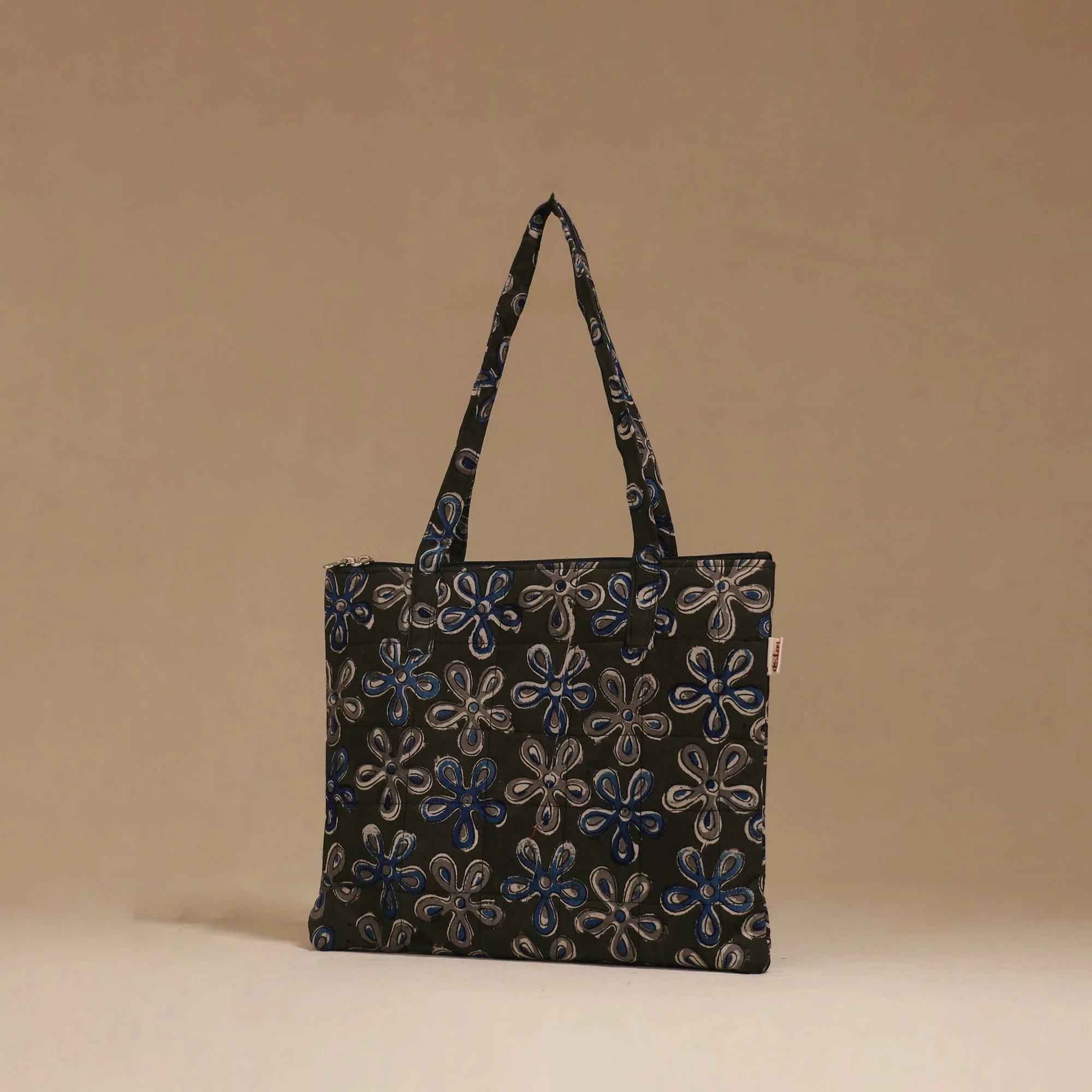 Black - Handcrafted Quilted Handbag 03 - Image 2
