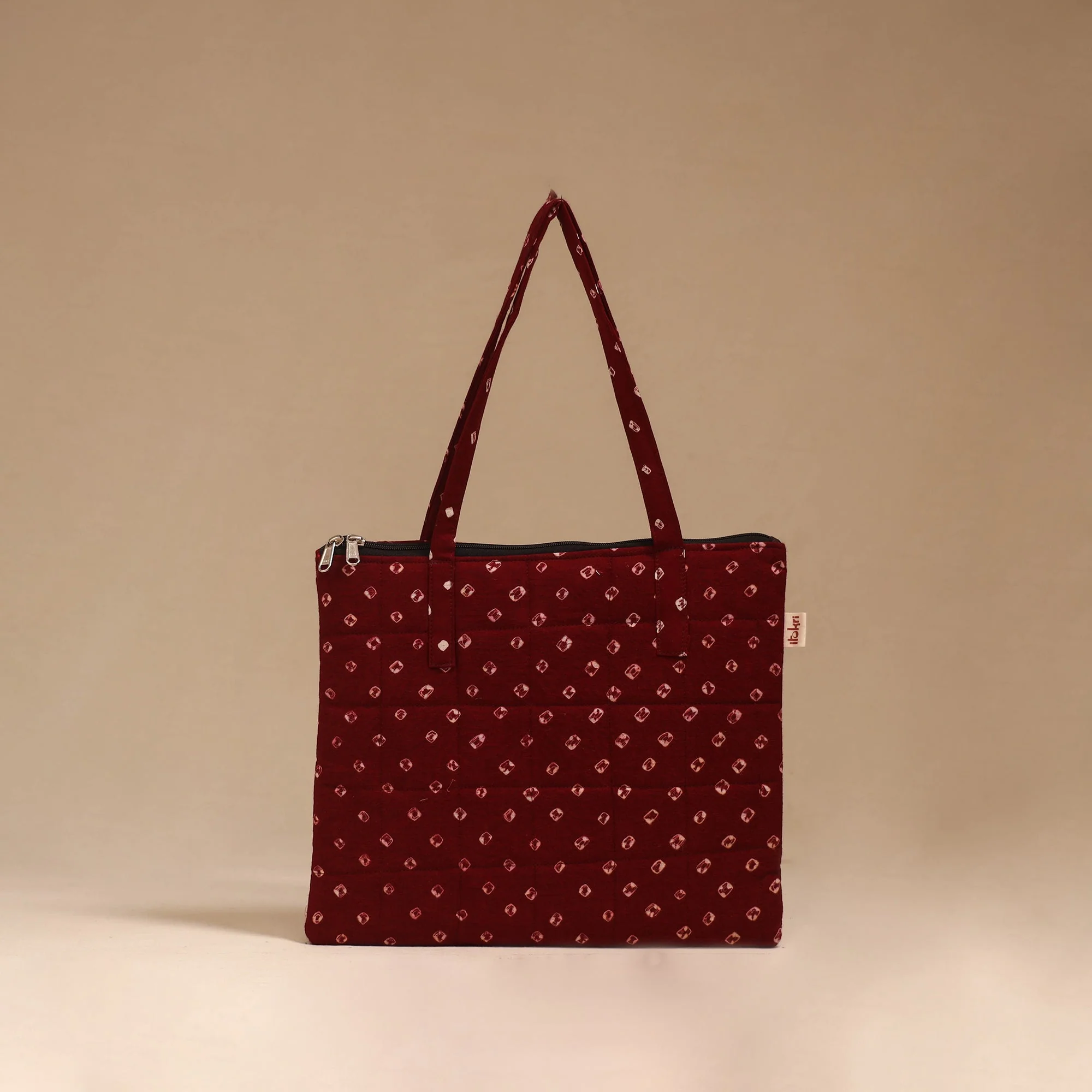 Maroon - Handcrafted Quilted Handbag 04