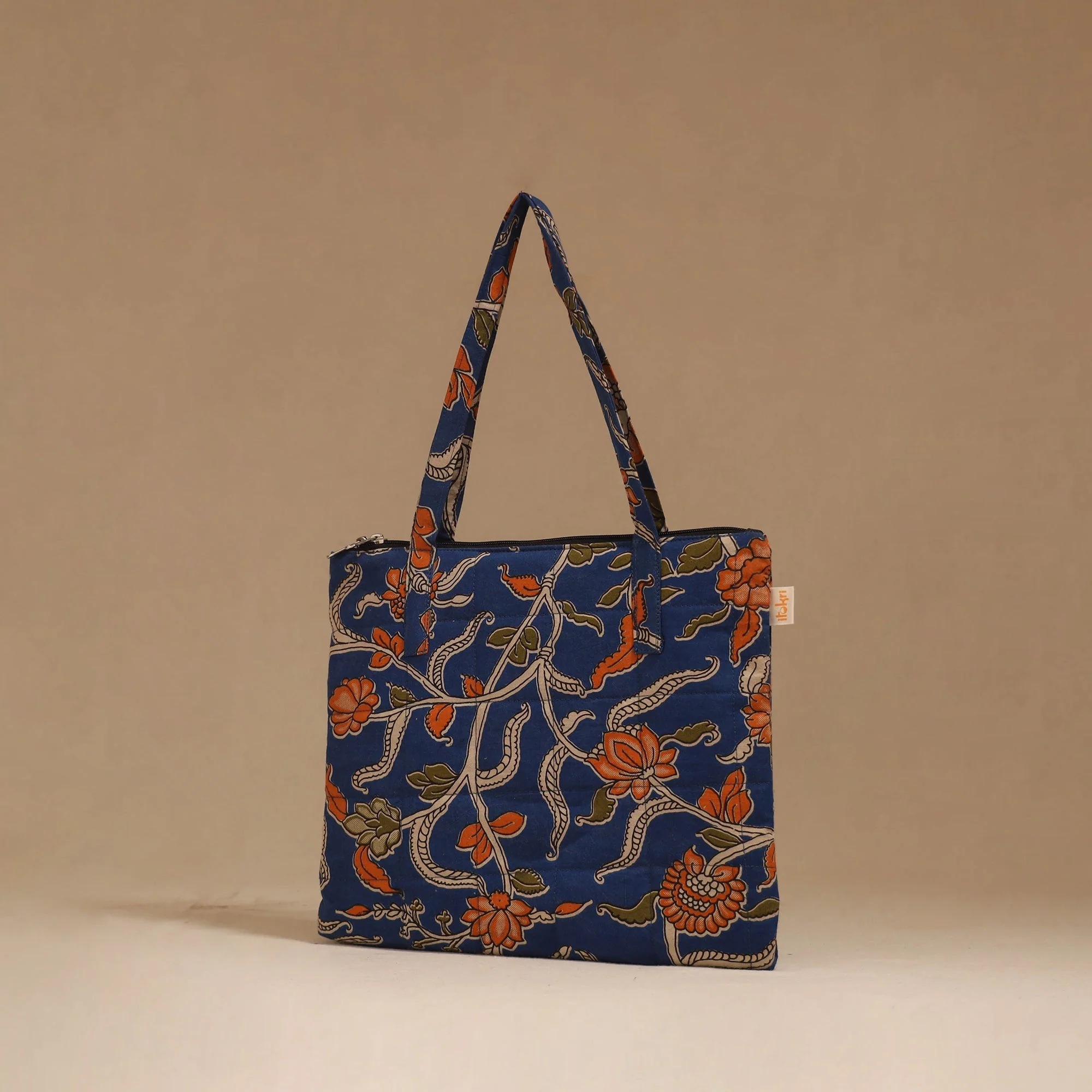 Blue - Handcrafted Quilted Handbag 05 - Image 2