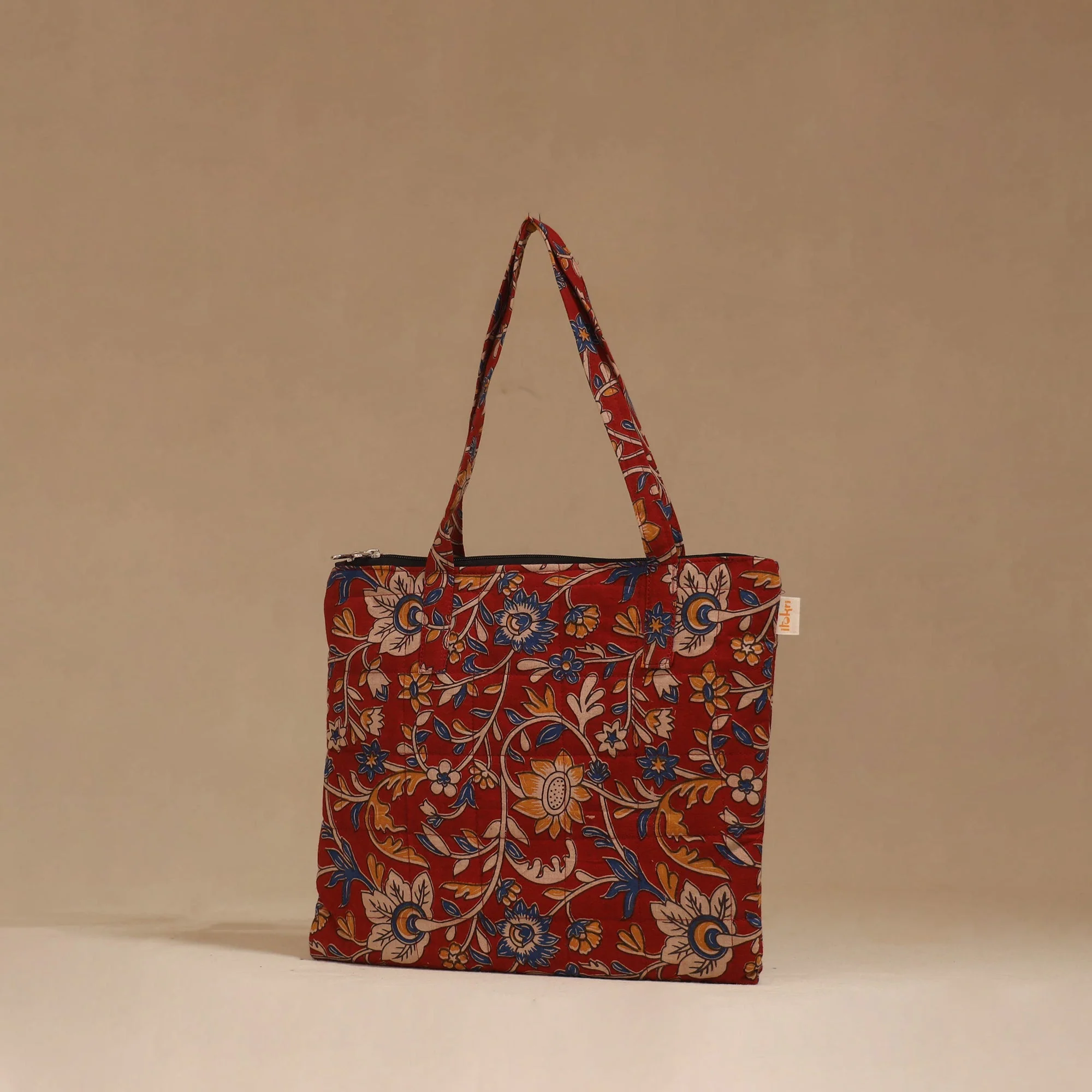 Red - Handcrafted Quilted Handbag 07 - Image 2