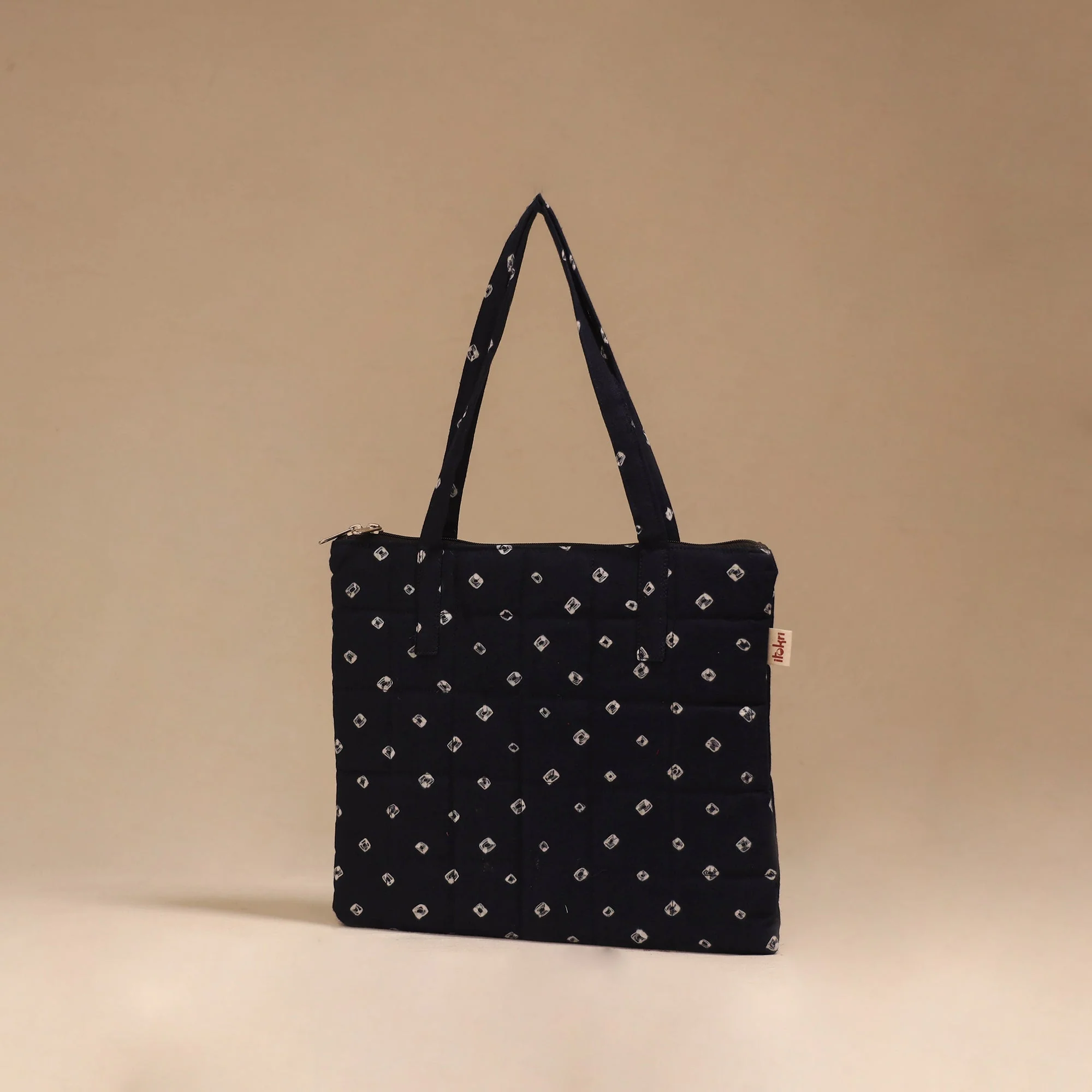 Blue - Handcrafted Quilted Handbag 07 - Image 2