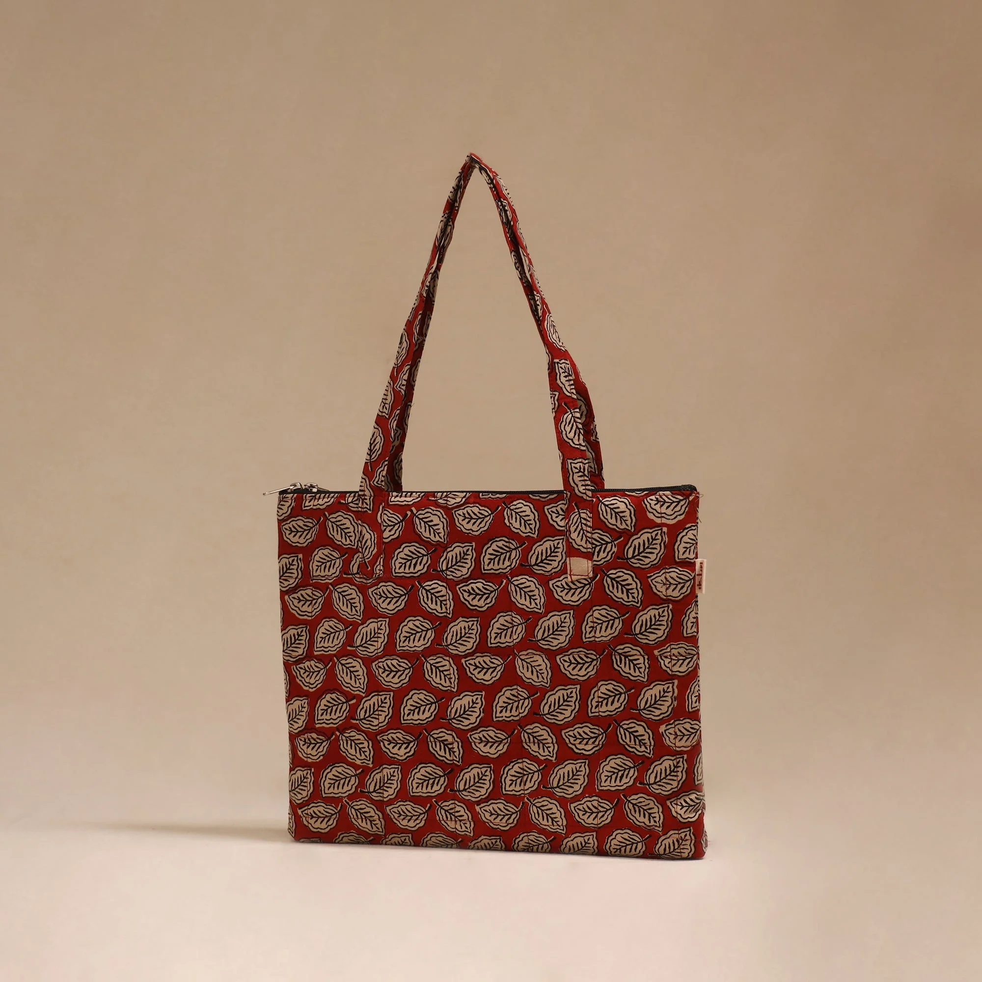 Red - Handcrafted Quilted Handbag 07 - Image 2