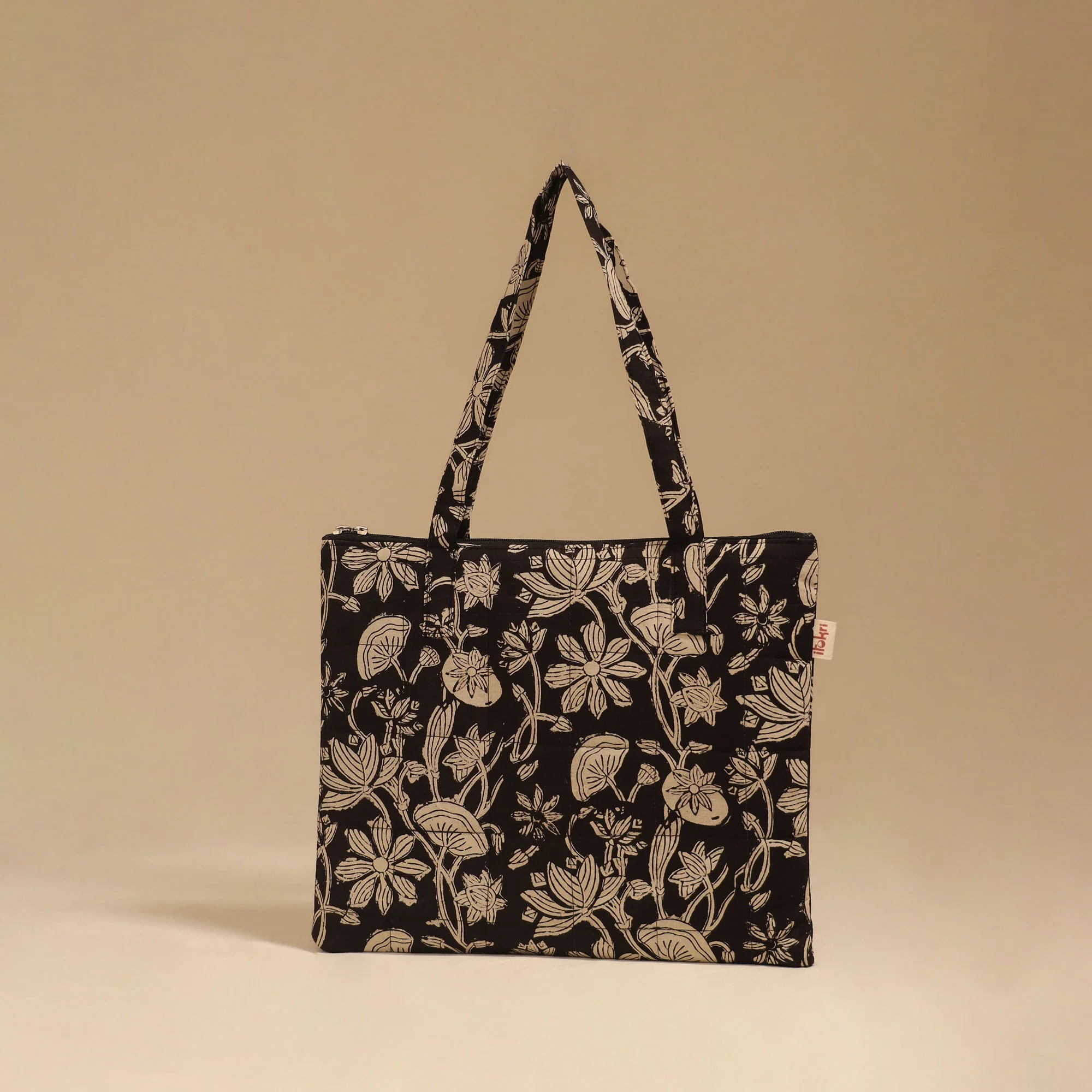 Black - Handcrafted Quilted Handbag 08 - Image 2