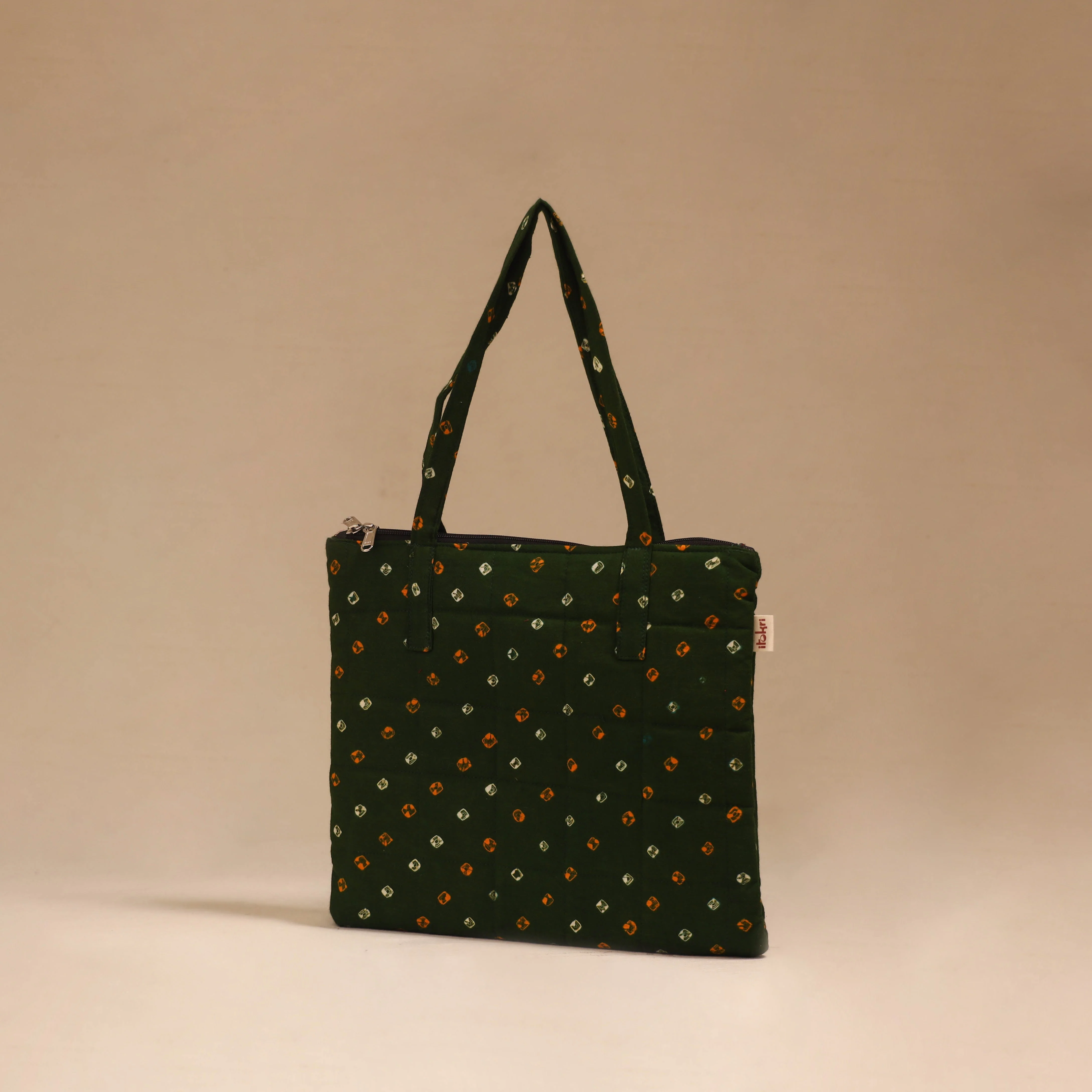 Green - Handcrafted Quilted Handbag 09 - Image 2