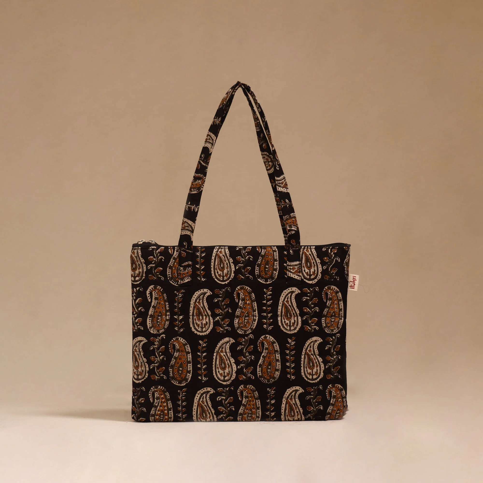 Black - Handcrafted Quilted Handbag 09