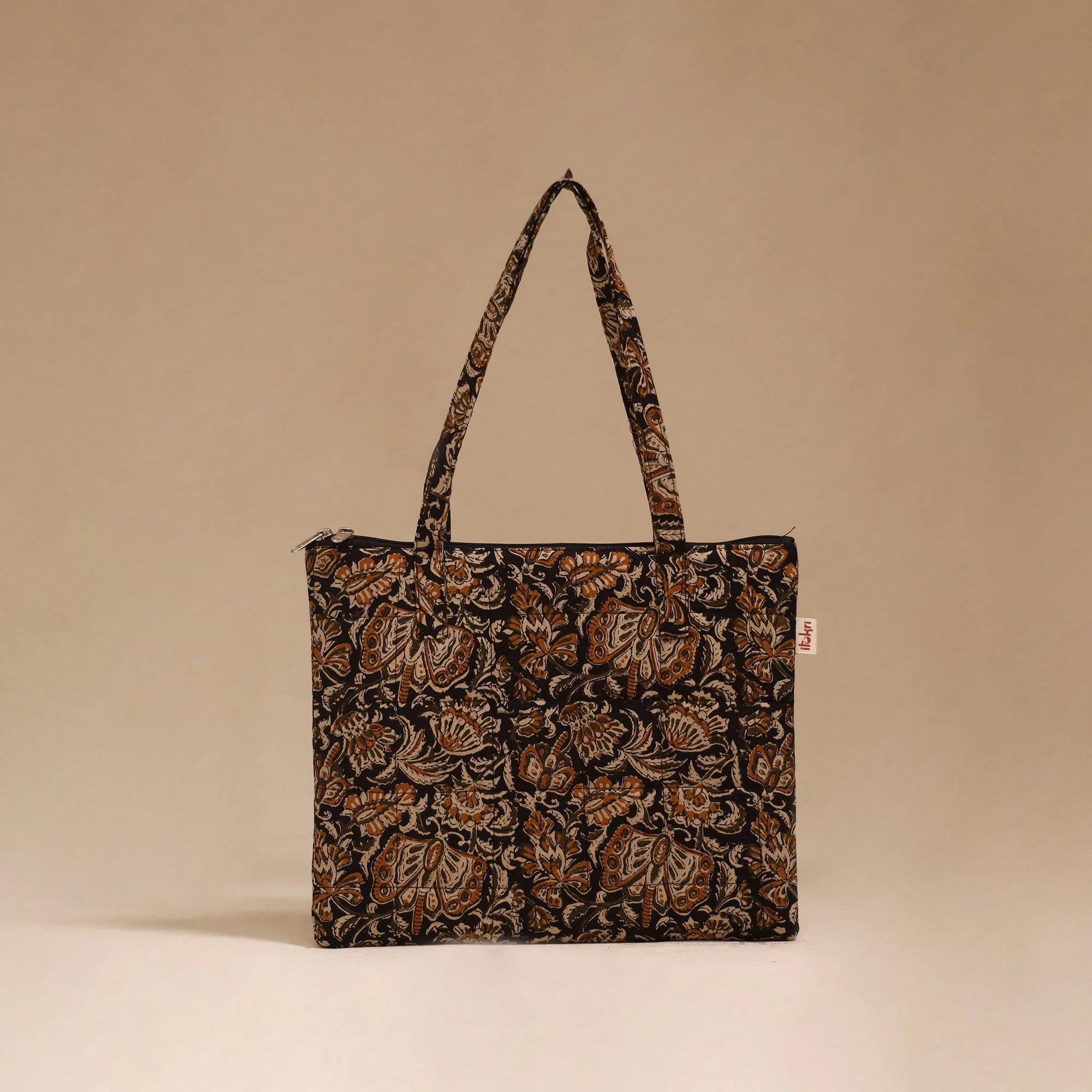 Black - Handcrafted Quilted Handbag 10
