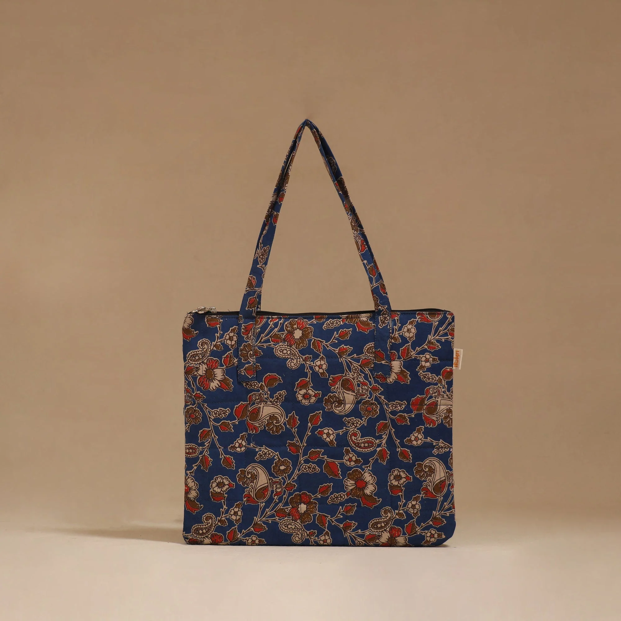 Blue - Handcrafted Quilted Handbag 11