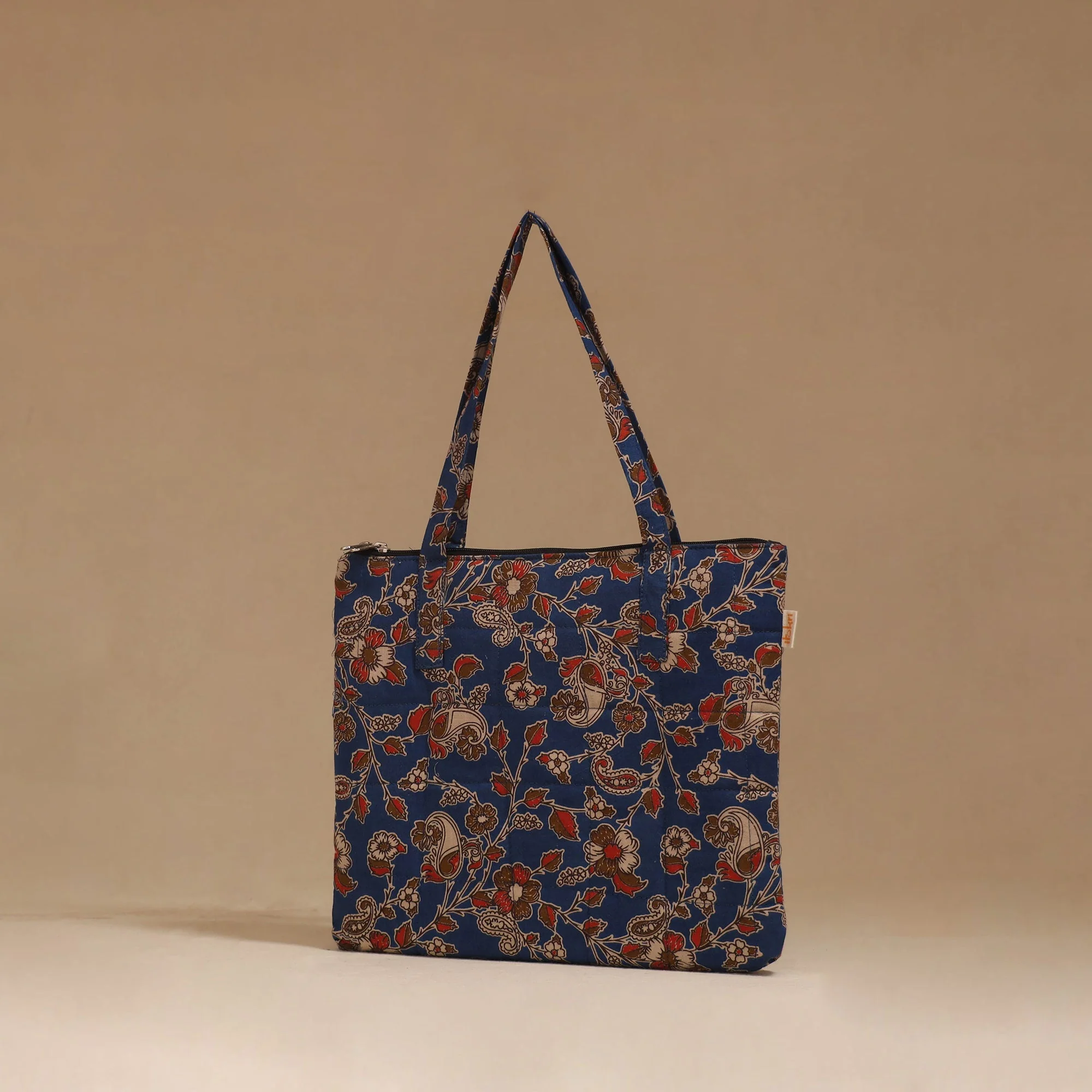 Blue - Handcrafted Quilted Handbag 11 - Image 2