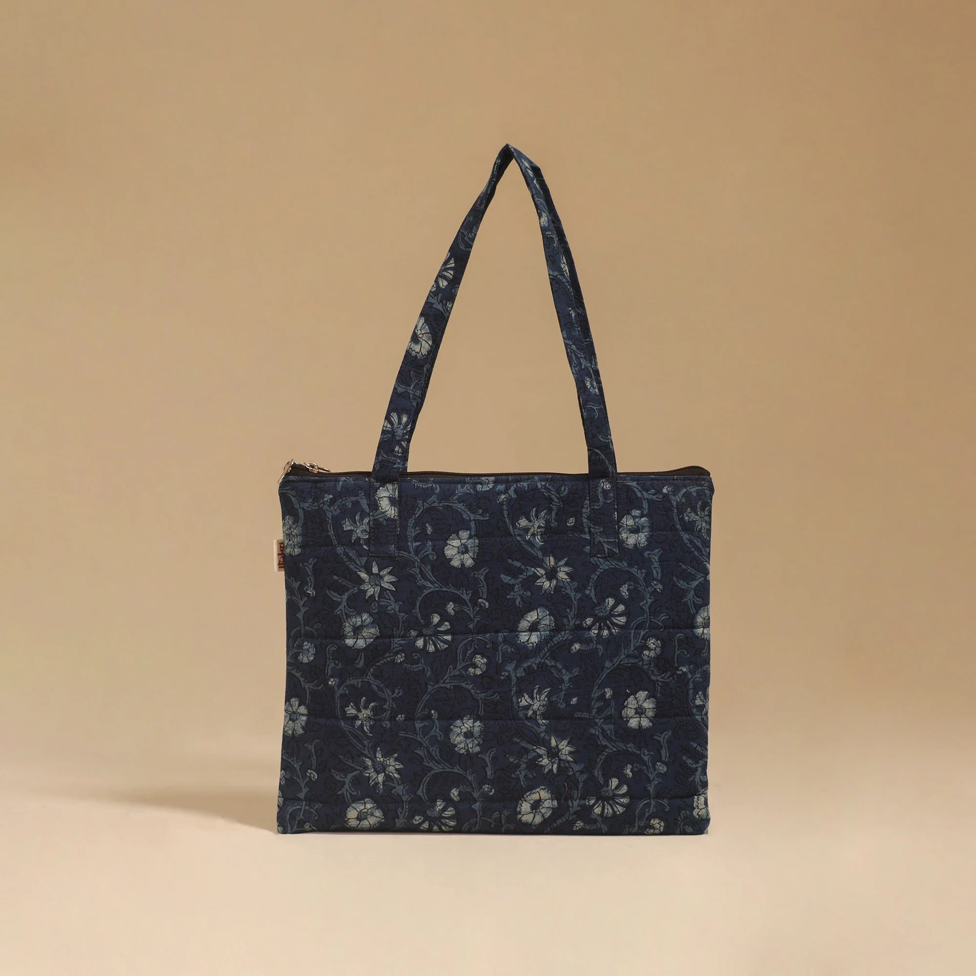 Blue - Handcrafted Quilted Handbag 14