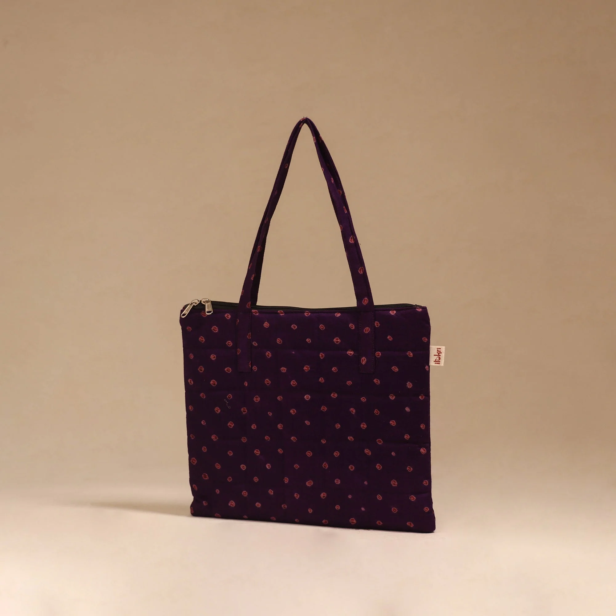 Purple - Handcrafted Quilted Handbag 15 - Image 2