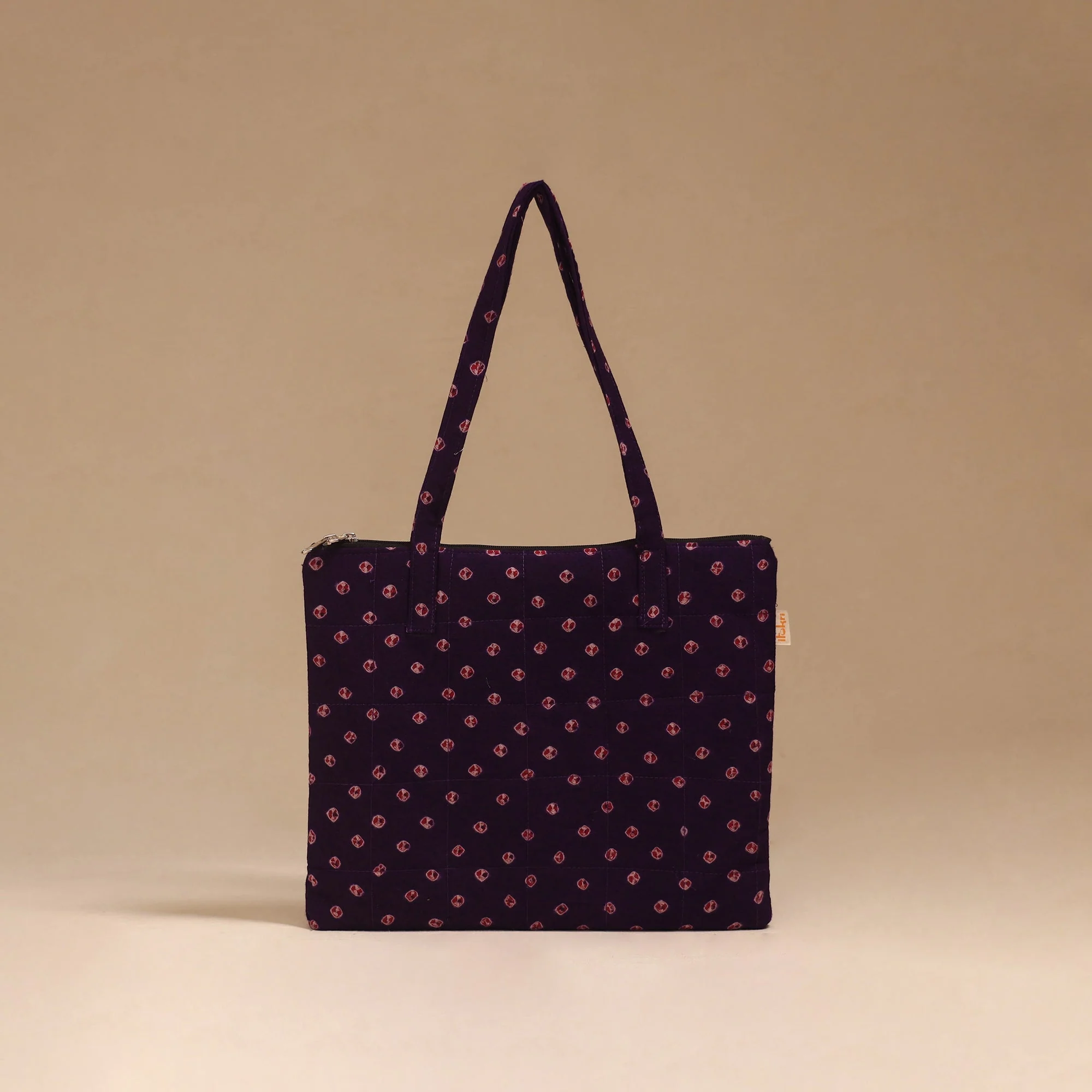 Purple - Handcrafted Quilted Handbag 16