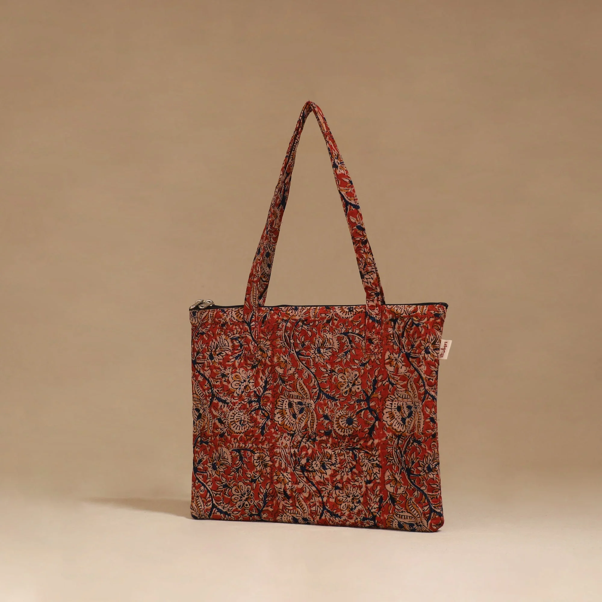 Red - Handcrafted Quilted Handbag 17 - Image 2