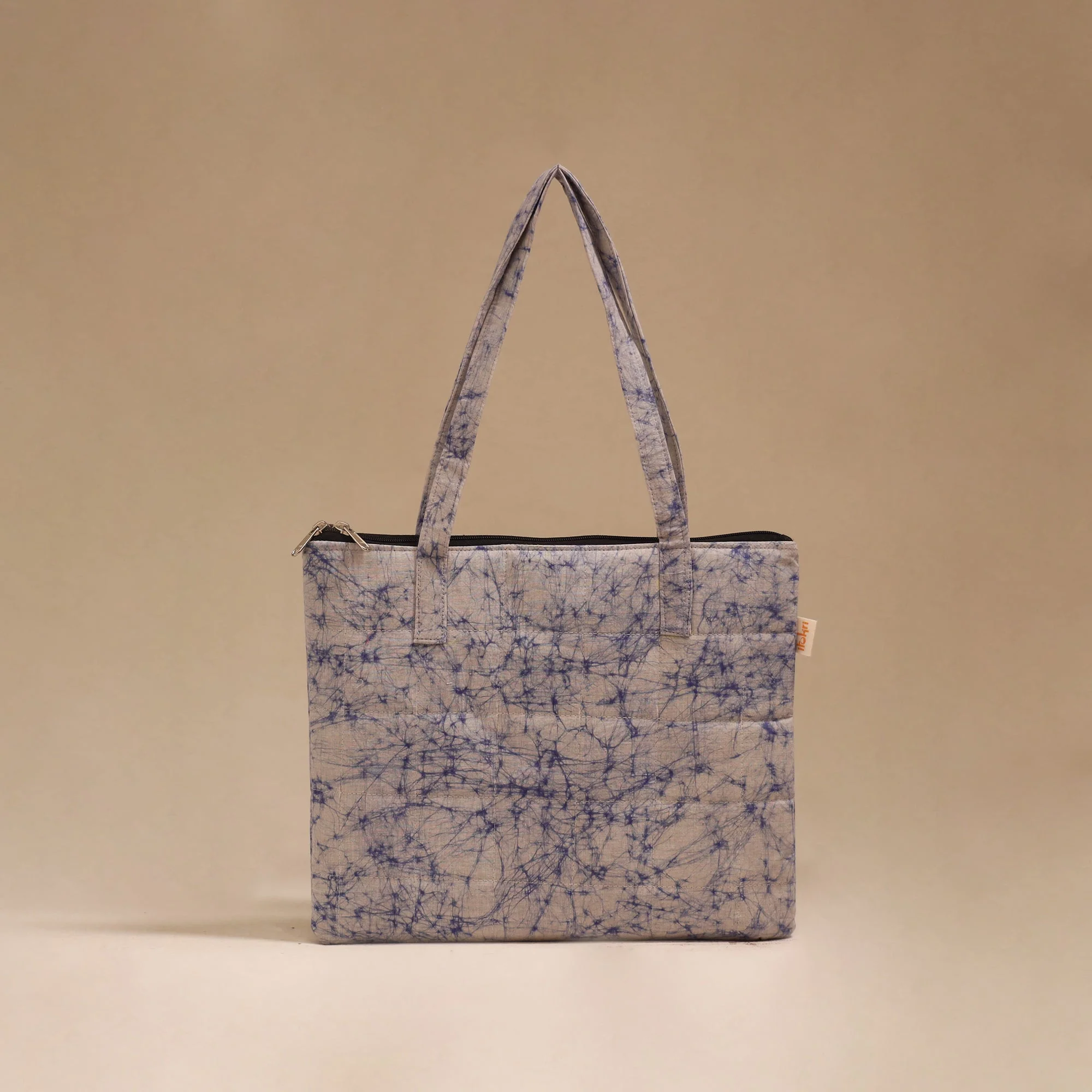 Blue - Handcrafted Quilted Handbag 17