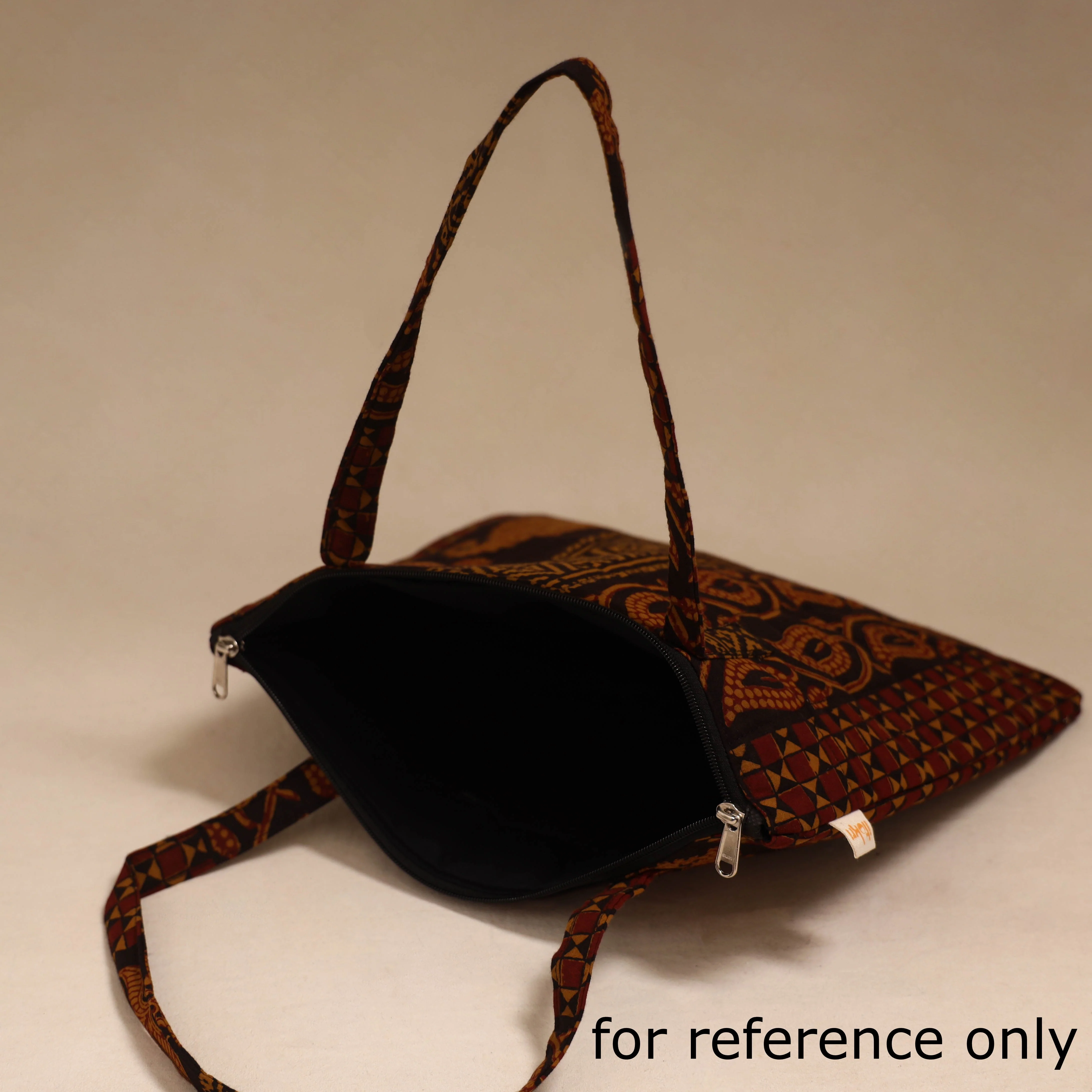 Blue - Handcrafted Quilted Handbag 17 - Image 4